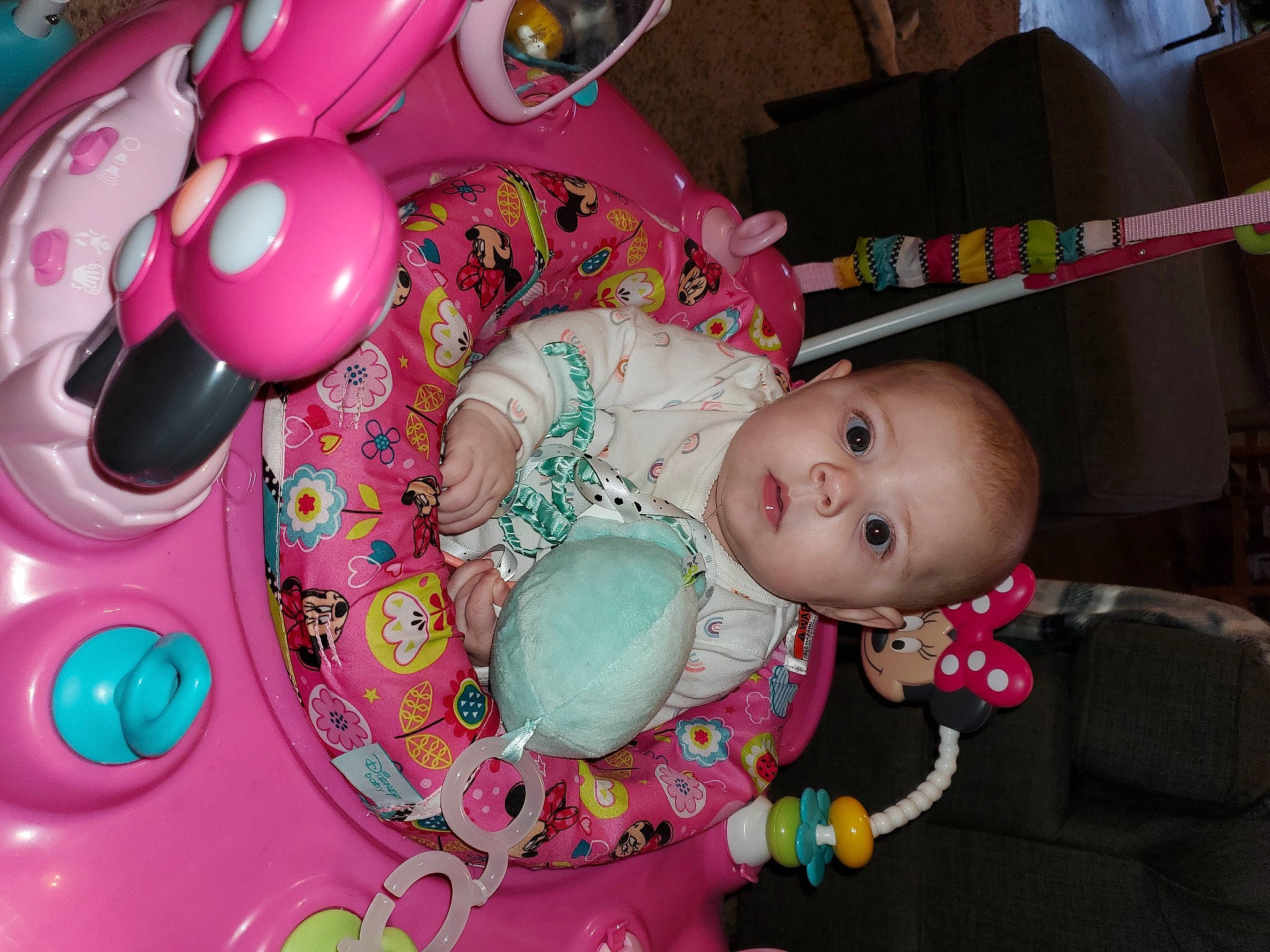 Kynzlee joined the competition — help win amazing prizes! baby, baby_products, baby_toddler_clothing, baby_toys, balloon, cheek, child, circle, eye, fun, head, magenta, person, pink, product, room, skin, textile, toddler, toy