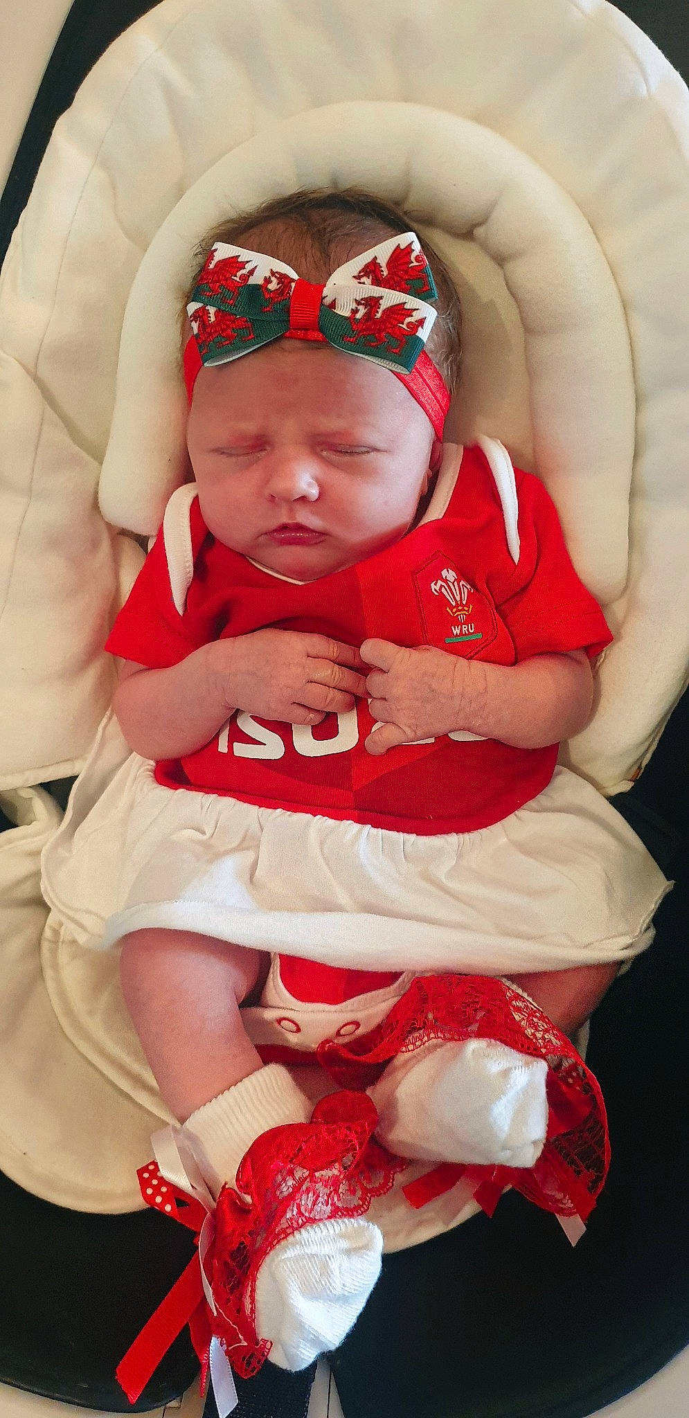 Layla-rose is registered to the contest to win money with this photo: baby, baby_carriage, baby_products, child, headgear, person, photography, product, red, smile, toddler