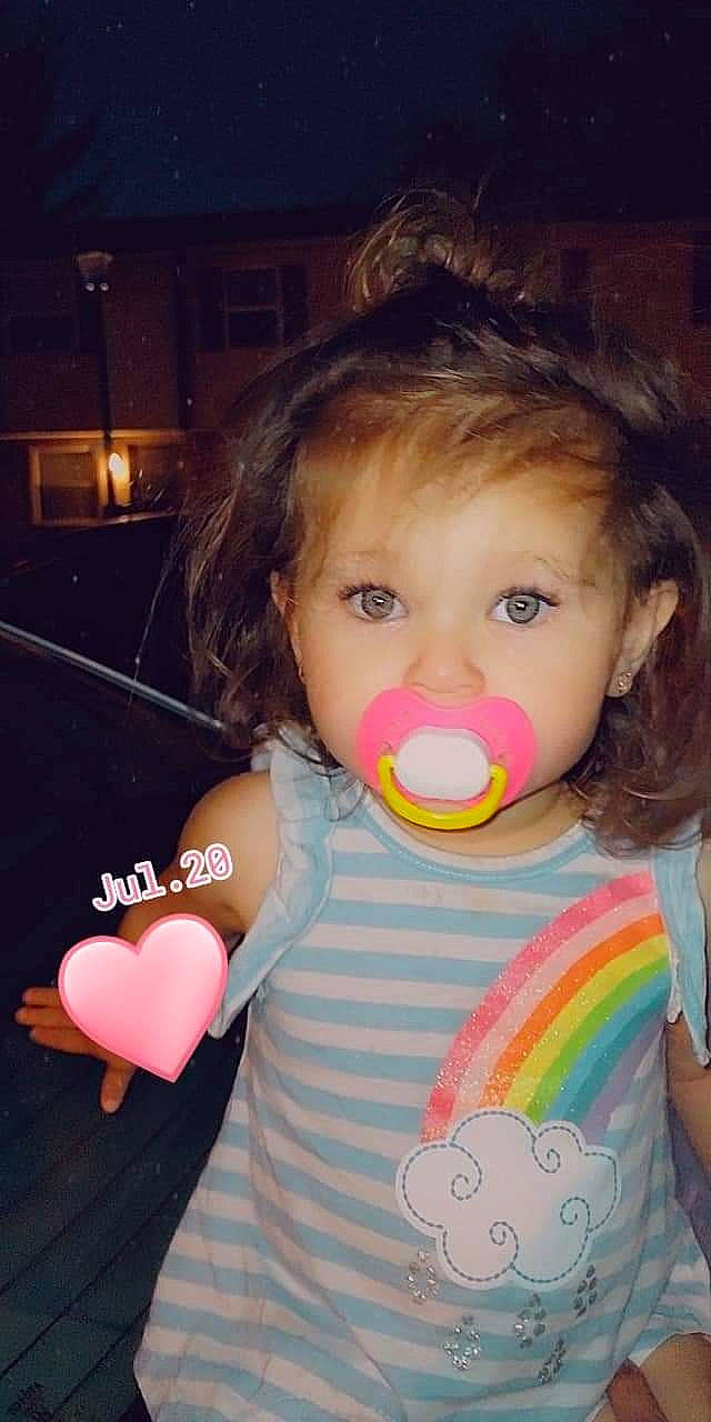 Juliany joined the competition — help win amazing prizes! baby_toddler_clothing, cheek, dress, ear, eyelash, facial_expression, finger, gesture, hairstyle, happy, iris, lip, mouth, neck, nose, person, pink, rainbow, skin, sleeve