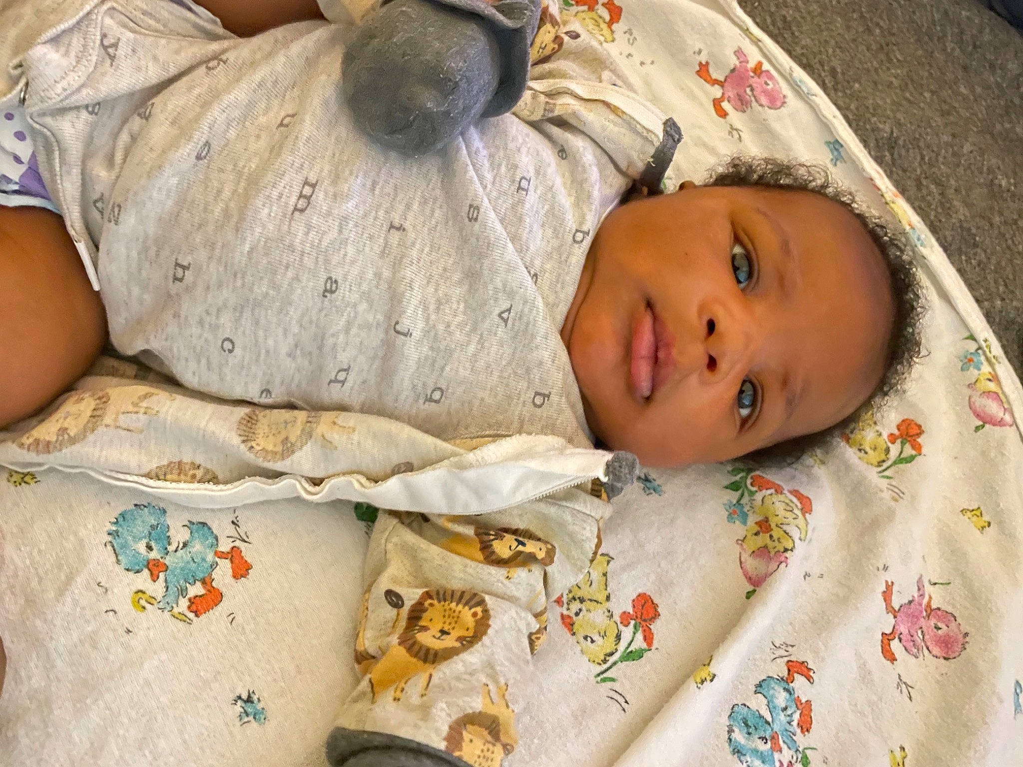 Kartier joined the competition — help win amazing prizes! baby, baby_toddler_clothing, bed_sheet, bedding, bedtime, blanket, child, close_up, comfort, fur, linens, nap, nose, pattern, person, room, skin, sleeve, textile, toddler