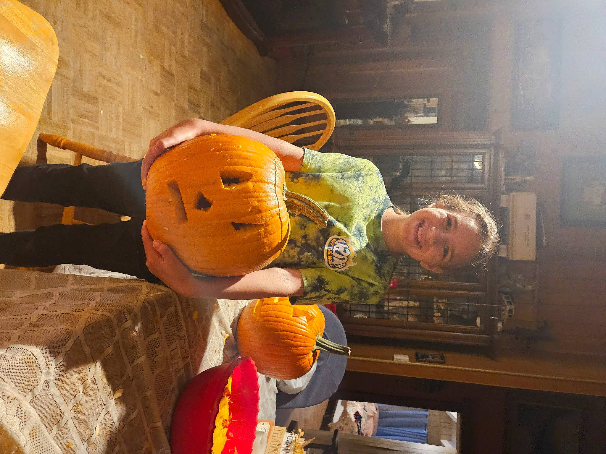 Bailey joined the competition — help win amazing prizes! art, calabaza, child, cucurbita, fun, gourd, happy, hat, jack_o_lantern, joy, orange, person, plant, plush, pumpkin, room, smile, stuffed_toy, toy, vegetable