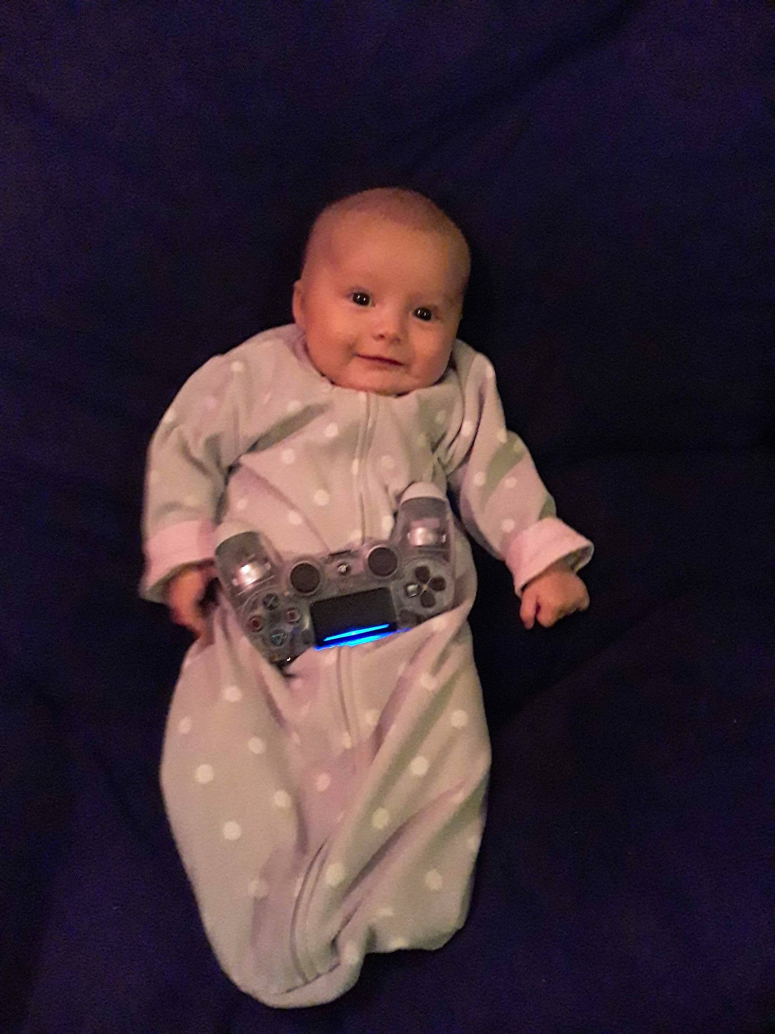 Emberlynn is registered to the contest to win money with this photo: baby, child, head, joy, person, product, sitting, skin, smile, toddler