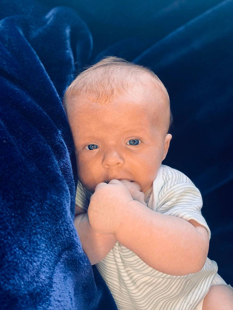 Theo joined the competition — help win amazing prizes! arm, baby, blue, cheek, child, chin, eye, face, finger, hand, head, human, mouth, nose, person, sitting, skin, toddler