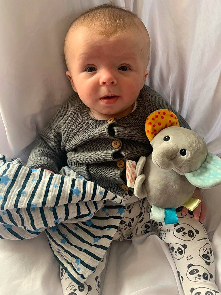 Theo joined the competition — help win amazing prizes! baby, baby_products, baby_toddler_clothing, baby_toys, cheek, child, ear, head, person, play, plush, product, room, stuffed_toy, teddy_bear, toddler, toy