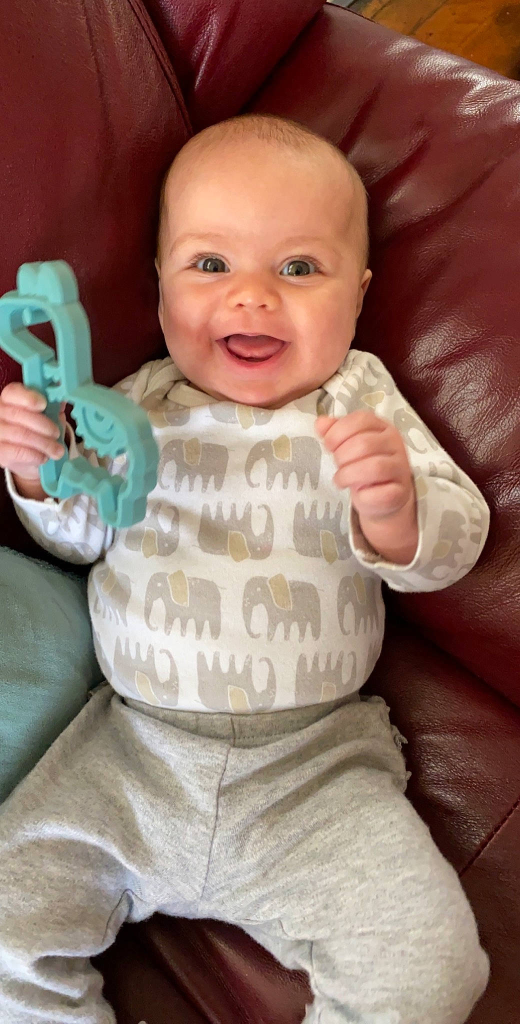 Mitzi joined the competition — help win amazing prizes! baby, baby_products, baby_toddler_clothing, child, hand, person, product, smile, toddler