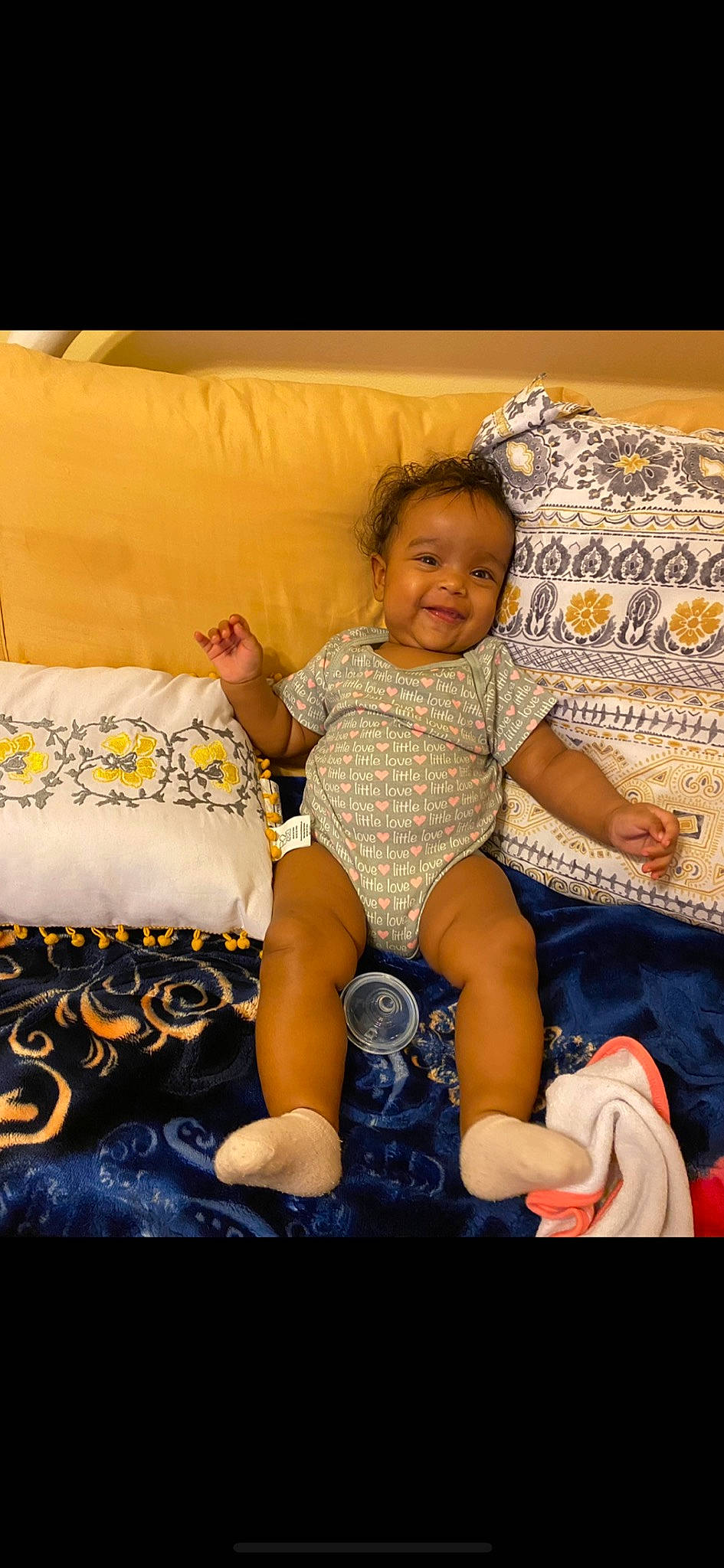 Miyomi joined the competition — help win amazing prizes! baby_toddler_clothing, child, comfort, couch, fun, happy, head, human_body, human_leg, joy, knee, lap, leg, leisure, person, shorts, smile, t_shirt, textile, thigh