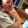 Easton is registered to the contest to win money with this photo: newborn, baby, infant, medical_tube, blanket, hand, arm, person, hospital, care, soft_focus, portrait, expression, skin, holding, closeup, indoors, cute, tender, comfort