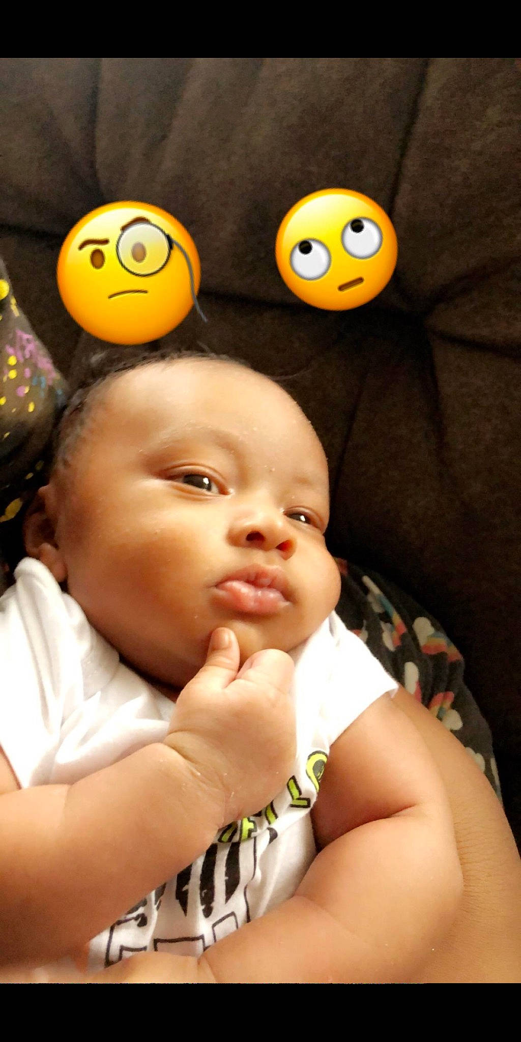 Marcus Grubbs Jr joined the competition — help win amazing prizes! baby, child, facial_expression, finger, happy, head, mouth, person, skin, smile, toddler, yellow