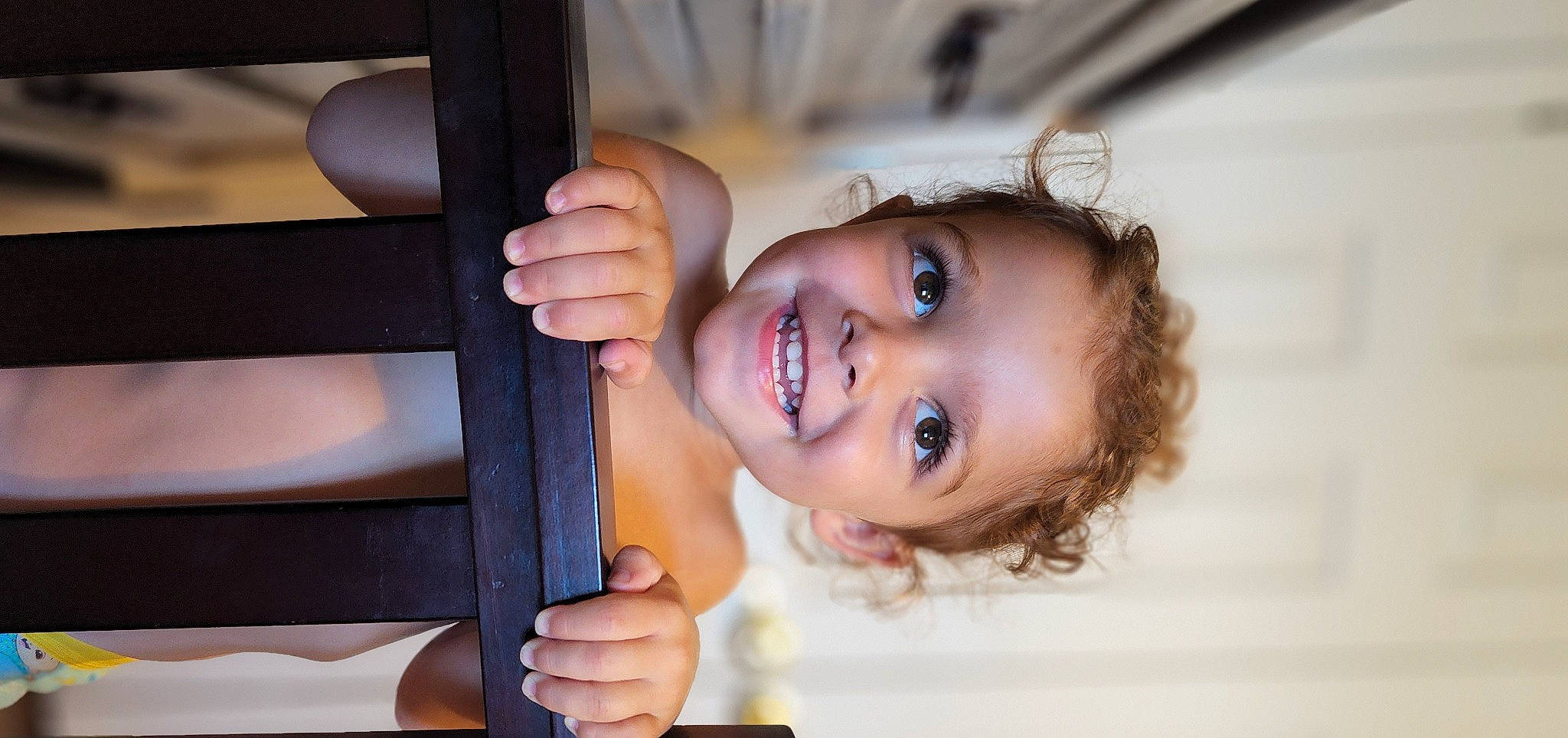 Easton joined the competition — help win amazing prizes! chin, dress, eye, eyebrow, eyelash, finger, flash_photography, gesture, happy, head, iris, joy, lip, mouth, nose, person, skin, smile, thumb, toddler