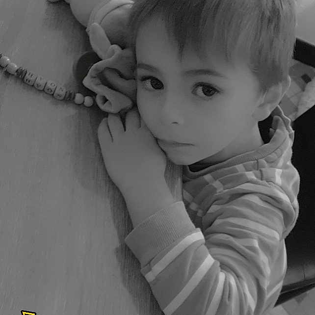 Noah participe au concours pour gagner de l'argent avec cette photo : black_and_white, child, eye, eyebrow, eyelash, finger, flash_photography, gesture, hand, happy, iris, monochrome, monochrome_photography, neck, shoulder, skin, standing, style, toddler, twig