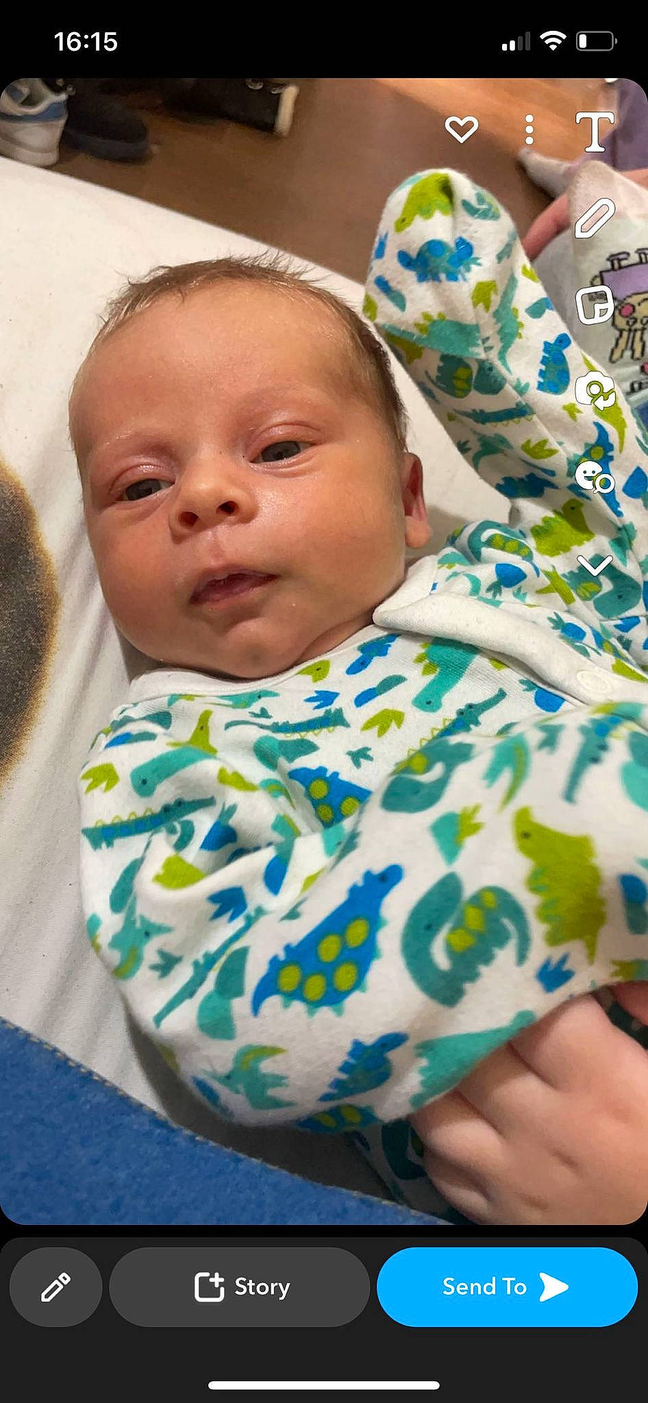 George joined the competition — help win amazing prizes! baby, baby_sleeping, baby_toddler_clothing, cheek, child, collar, comfort, eyelash, happy, iris, linens, lip, nose, pattern, person, room, skin, sleeve, toddler