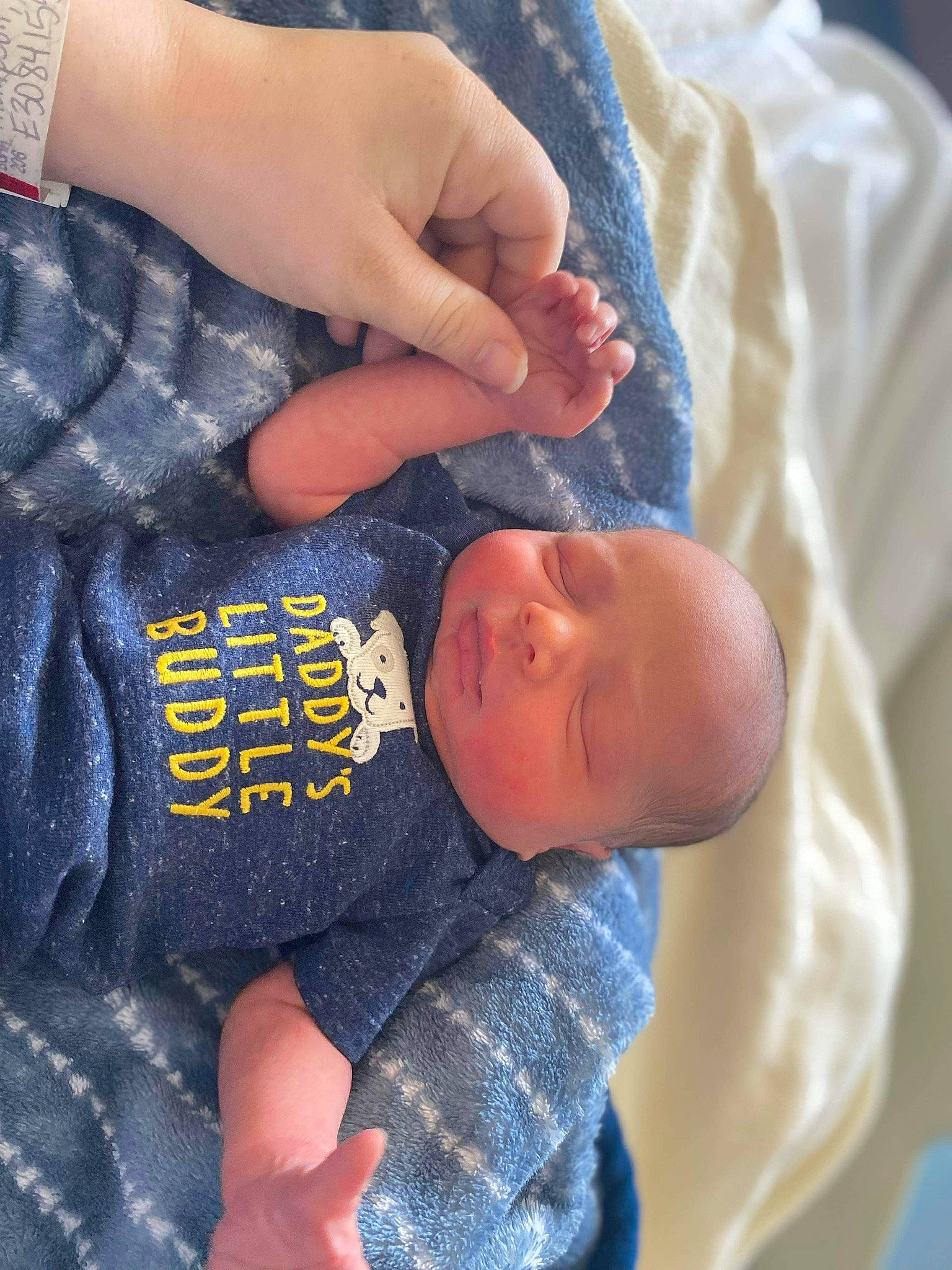 Kaleb joined the competition — help win amazing prizes! baby, baby_toddler_clothing, comfort, elbow, electric_blue, finger, gesture, hand, human_body, joint, leg, mouth, nail, neck, person, skin, sleeve, thumb, toddler, trunk