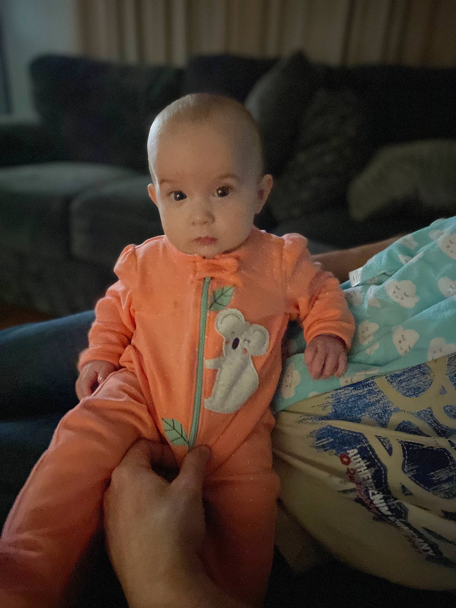 Eleanor joined the competition — help win amazing prizes! abdomen, baby, baby_toddler_clothing, cheek, chest, child, comfort, couch, eye, foot, happy, head, lap, nail, person, sitting, skin, thigh, thumb, toddler