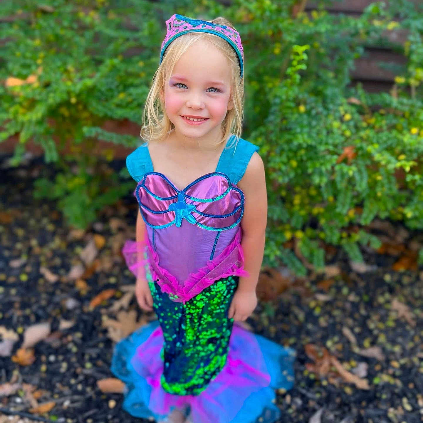 Brooklynn joined the competition — help win amazing prizes! backyard, clothing, costume, dress, face, grass, head, herbal, herbs, nature, outdoors, person, photography, plant, portrait, pottedplant, purple, soil, vegetation, yard