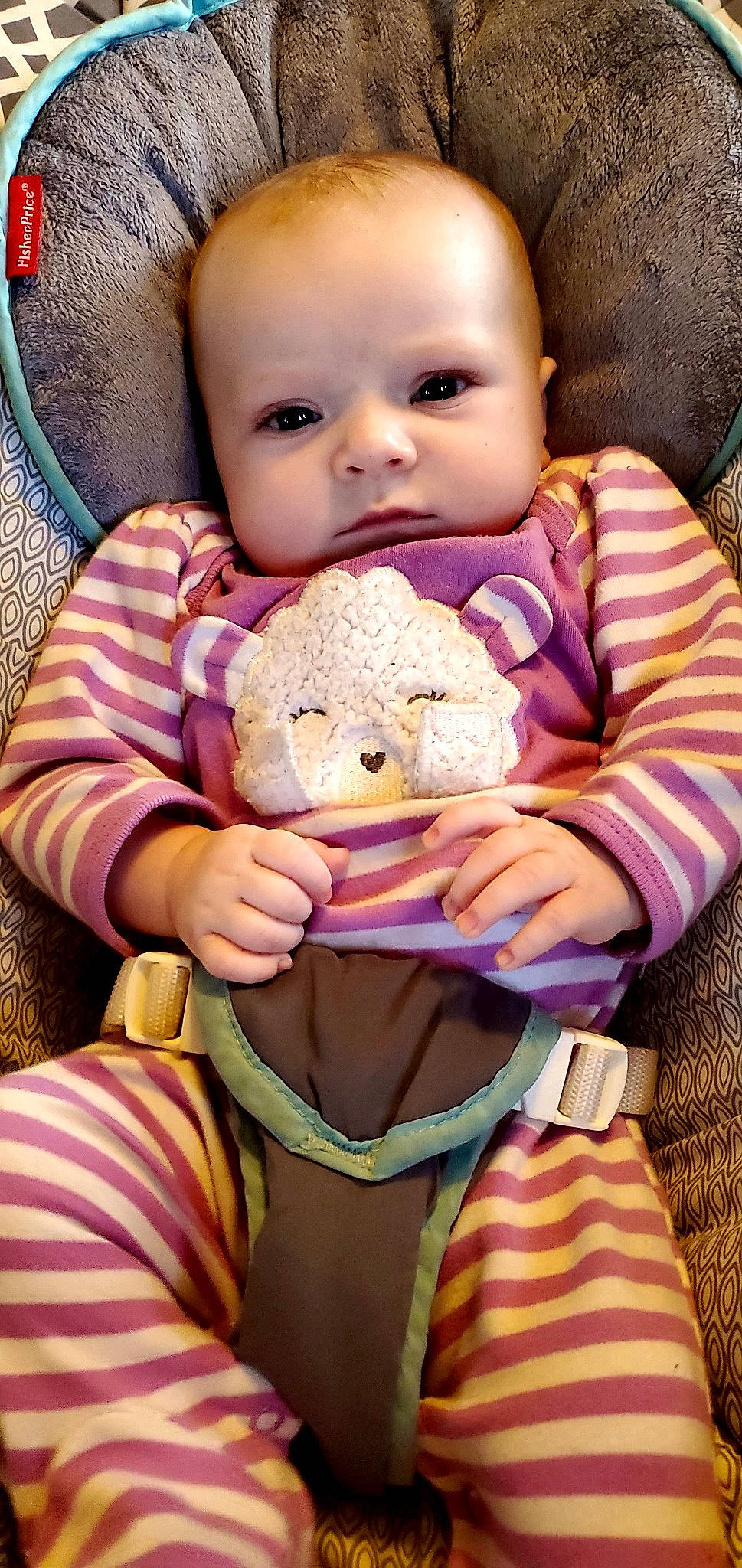 Huntleigh joined the competition — help win amazing prizes! baby, cheek, child, mouth, person, pink, play, skin, smile, stuffed_toy, teddy_bear, toddler, toy