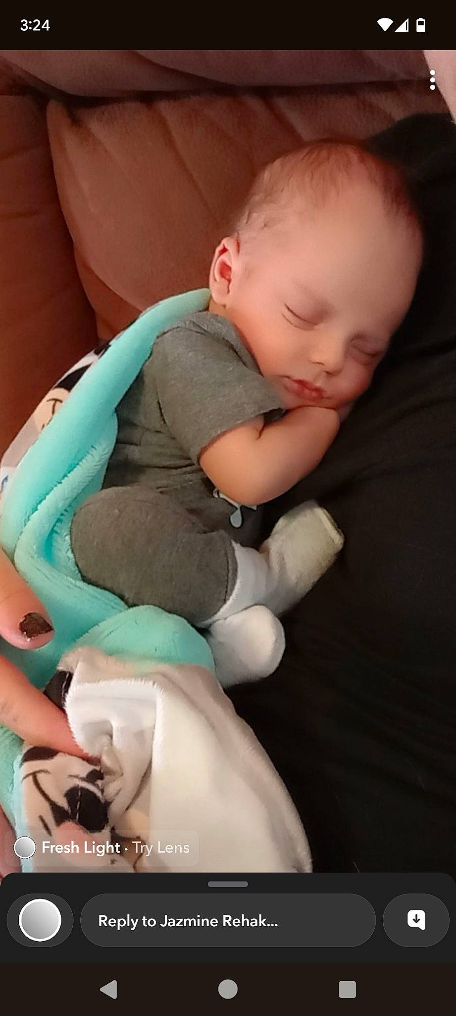 Braxton joined the competition — help win amazing prizes! baby, baby_products, baby_sleeping, baby_toddler_clothing, cheek, child, comfort, elbow, finger, foot, human_leg, knee, lap, leg, linens, nail, person, sitting, sock, thigh