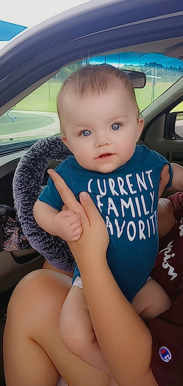 Ava joined the competition — help win amazing prizes! arm, auto_part, azure, baby, baby_toddler_clothing, car_seat, chest, cool, facial_expression, finger, hand, happy, joint, mammal, person, skin, thigh, thumb, toddler, trunk