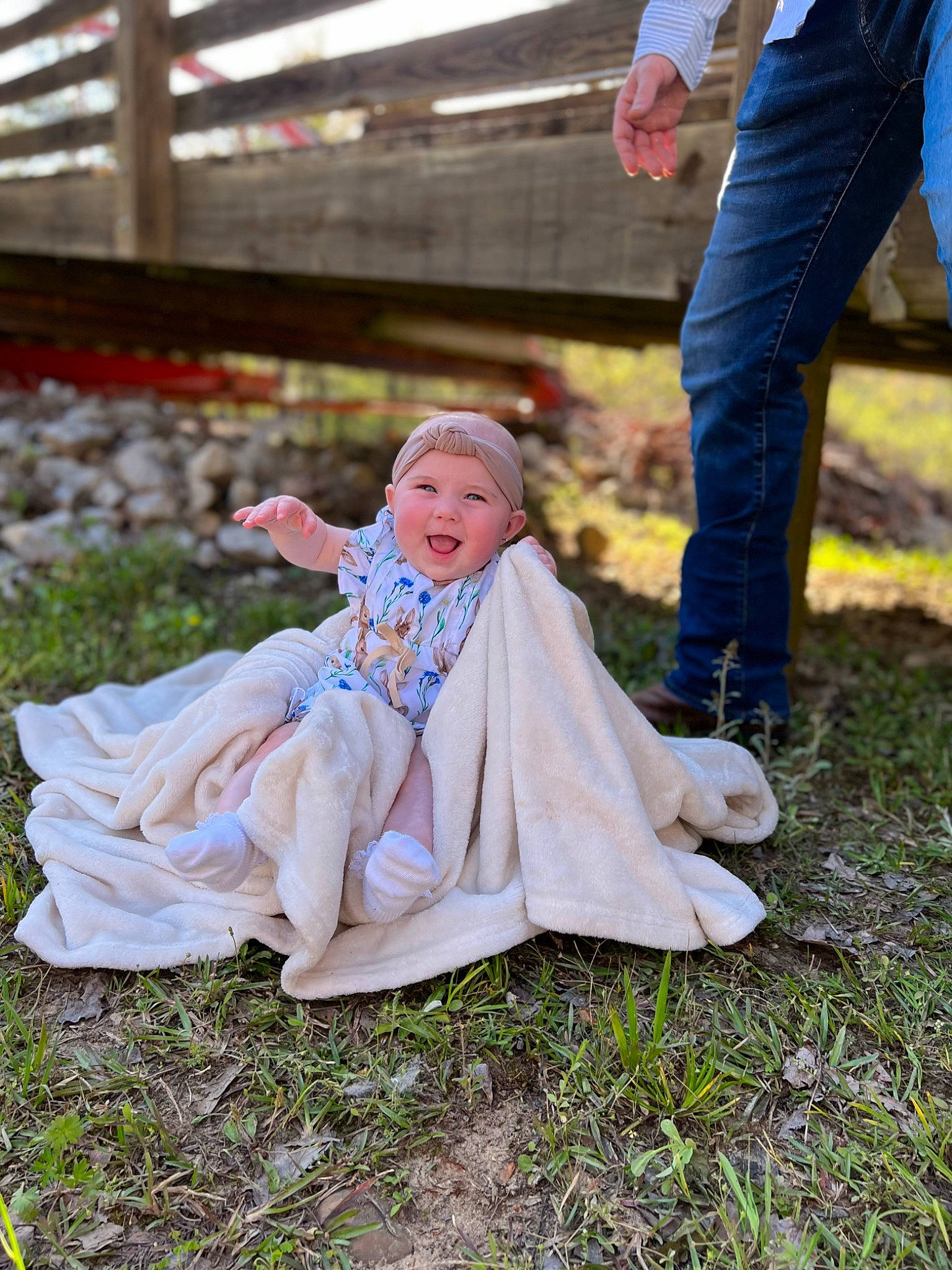 Stevie joined the competition — help win amazing prizes! baby, child, costume, denim, dress, event, fun, garden, grass, happy, headwear, lawn, leisure, people_in_nature, person, plant, portrait_photography, recreation, sitting, street_fashion