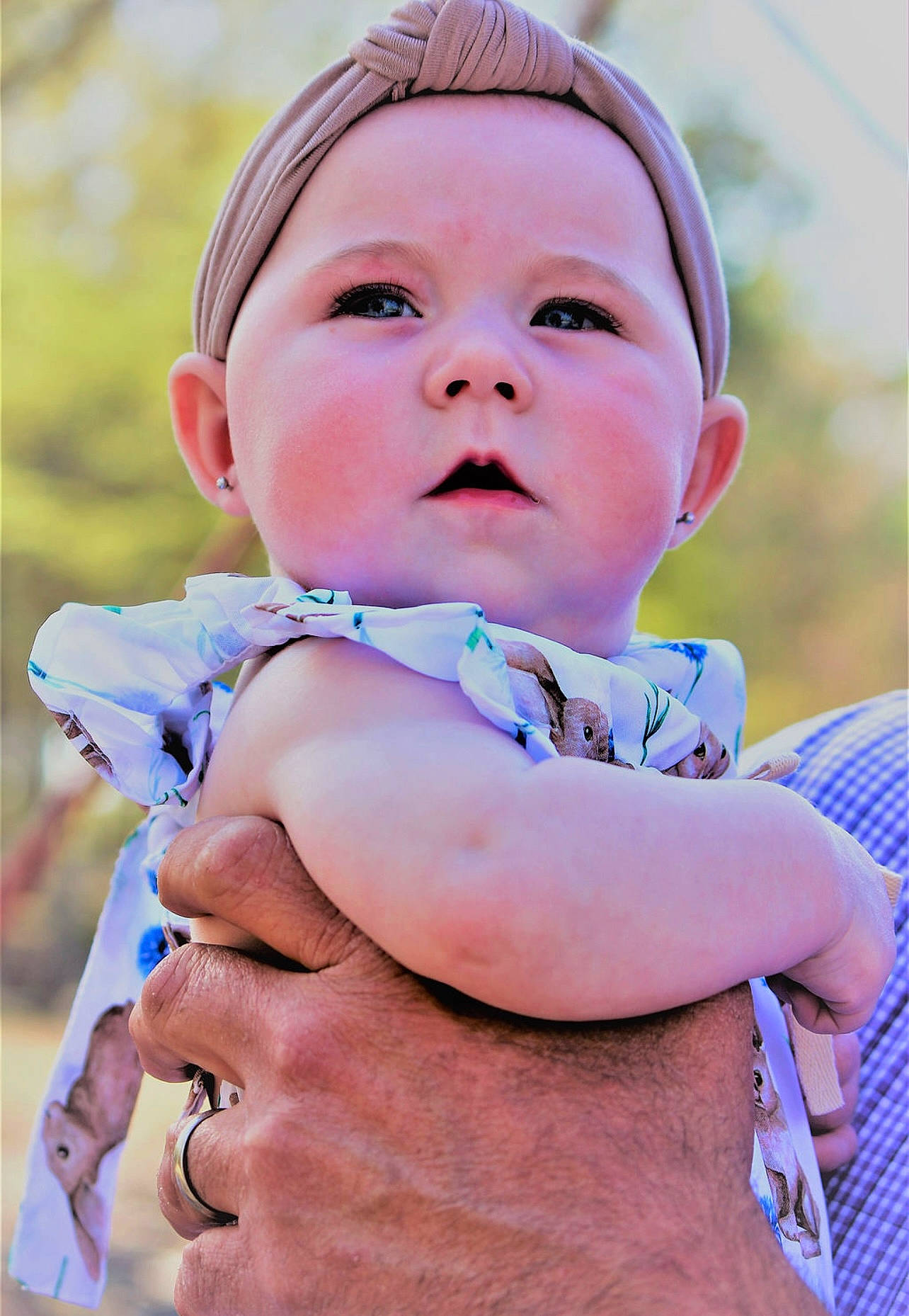 Stevie joined the competition — help win amazing prizes! baby, baby_products, baby_toddler_clothing, cheek, child, electric_blue, finger, fun, gesture, grass, happy, pattern, people_in_nature, person, pink, portrait_photography, sitting, skin, sleeve, thumb