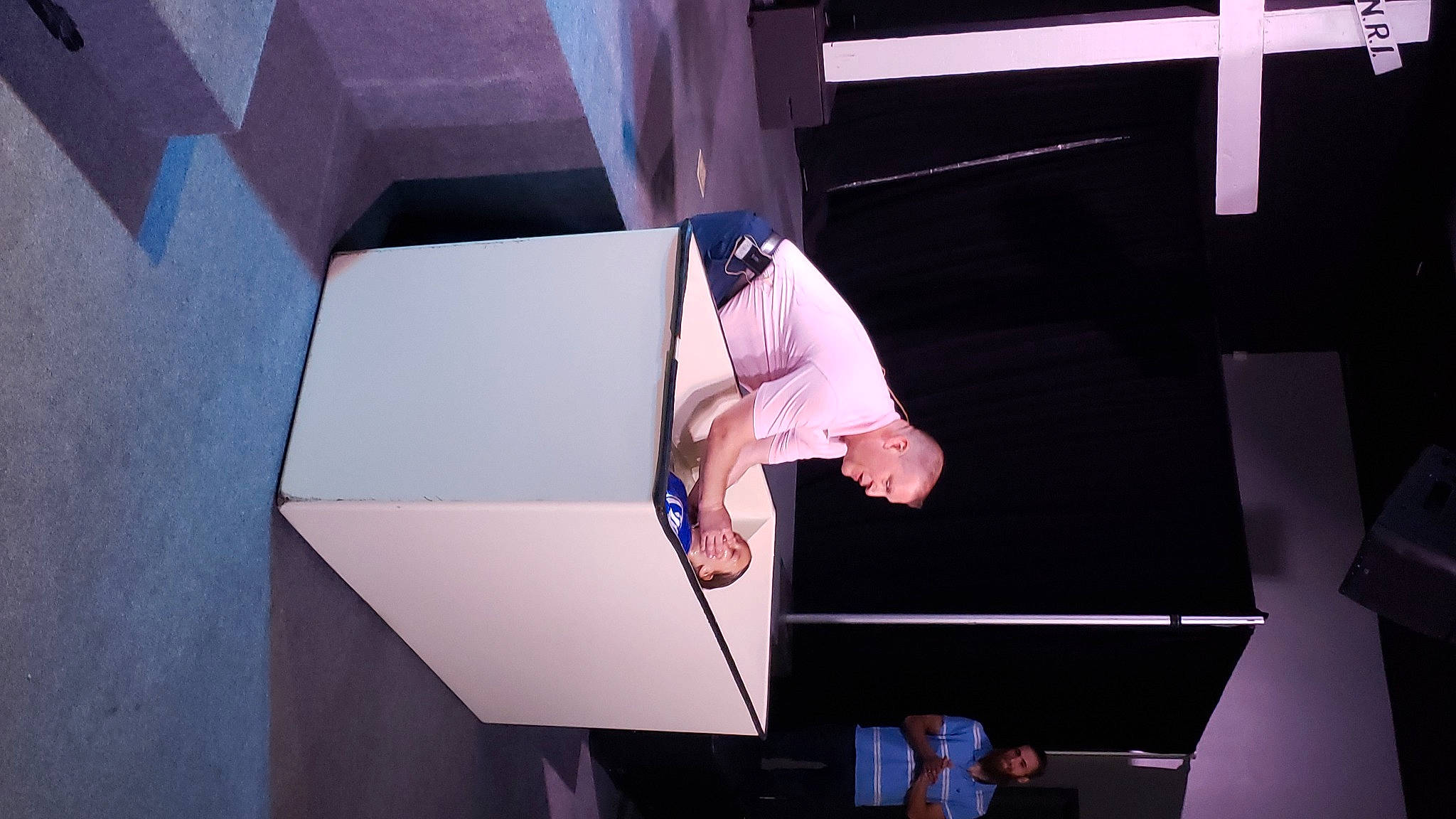 Alesia joined the competition — help win amazing prizes! animation, entertainment, event, fashion_design, fun, hat, magenta, performance, performance_art, performing_arts, person, public_event, purple, room, stage, stage_equipment