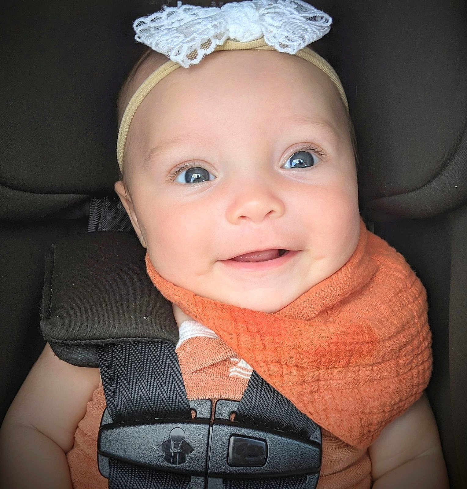 Scarlett is registered to the contest to win money with this photo: accessories, baby, belt, clothing, coat, cushion, face, glasses, happy, hat, head, headband, homedecor, jacket, jewelry, person, photography, portrait, smile, strap