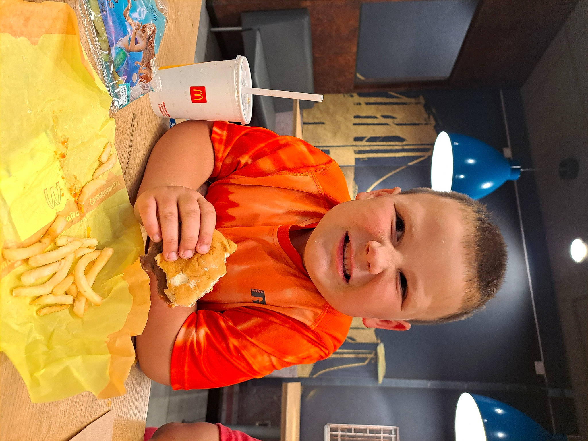 Jaxson joined the competition — help win amazing prizes! baby, child, electric_blue, fun, happy, hat, joy, leisure, orange, peach, person, room, smile, t_shirt, toddler, vacation, visual_arts