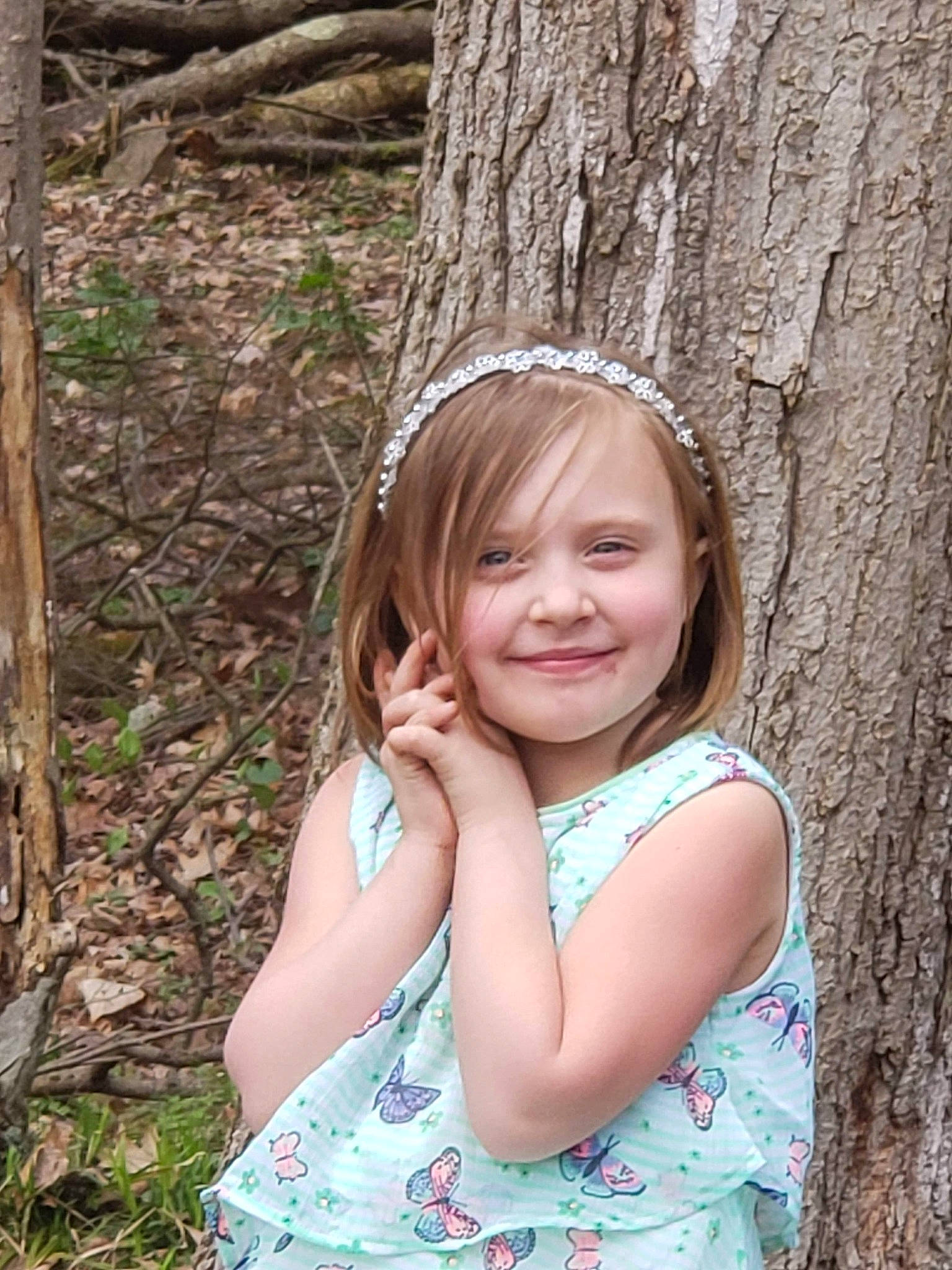 Emily Rose joined the competition — help win amazing prizes! beauty, blond, brown_hair, child, child_model, grass, hair, joy, long_hair, people_in_nature, person, photograph, photography, plant, sitting, smile, summer, tree, trunk, vacation