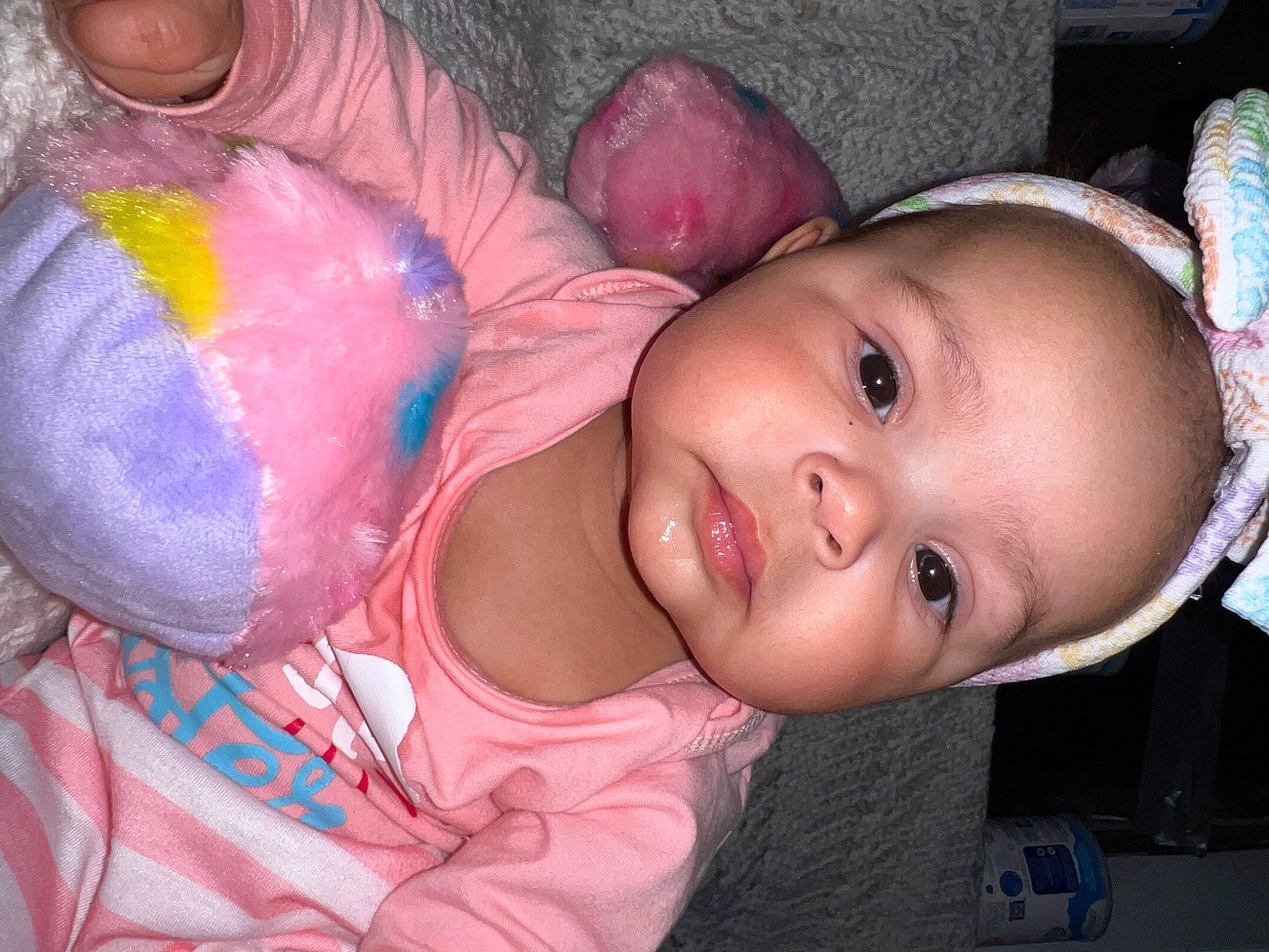 Brielle joined the competition — help win amazing prizes! baby, baby_toddler_clothing, cheek, chin, ear, eye, eyebrow, eyelash, finger, forehead, happy, human_body, iris, lip, mouth, nose, organ, person, pink, skin