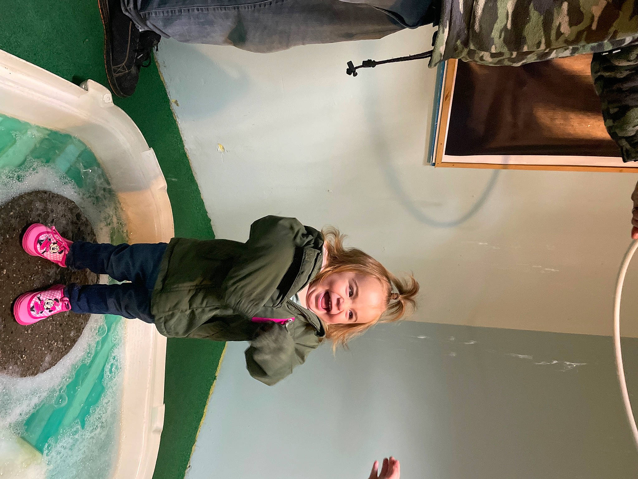 Heavenly is registered to the contest to win money with this photo: adventure, ceiling, circle, fun, leisure, military_camouflage, military_organization, military_person, person, recreation, room, space, transport, visual_arts