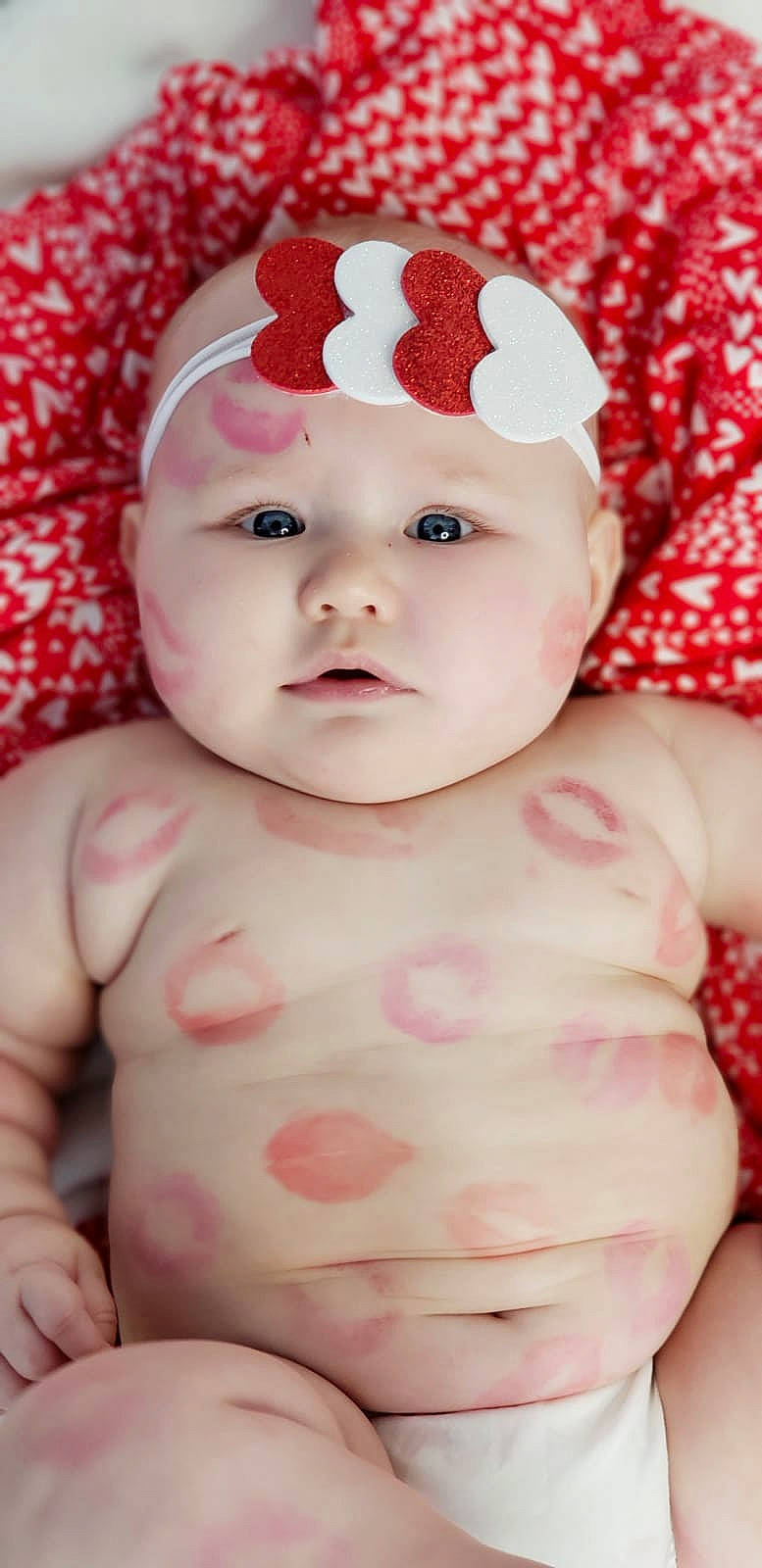 Sadie is registered to the contest to win money with this photo: baby, cheek, child, eye, face, head, lip, pattern, person, pink, portrait_photography, skin, toddler