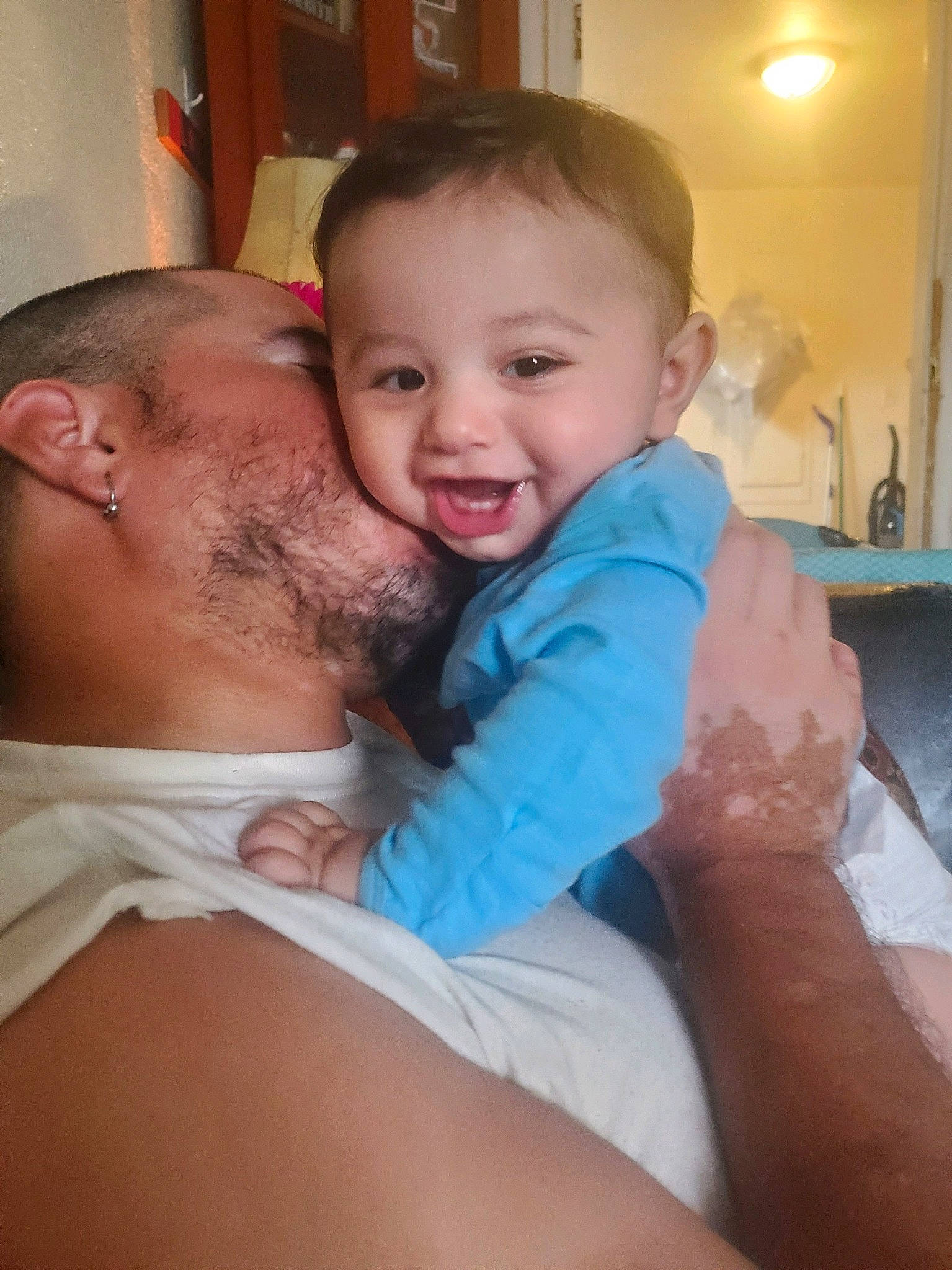 Jaydan joined the competition — help win amazing prizes! abdomen, baby, child, hug, interaction, muscle, person, smile, toddler