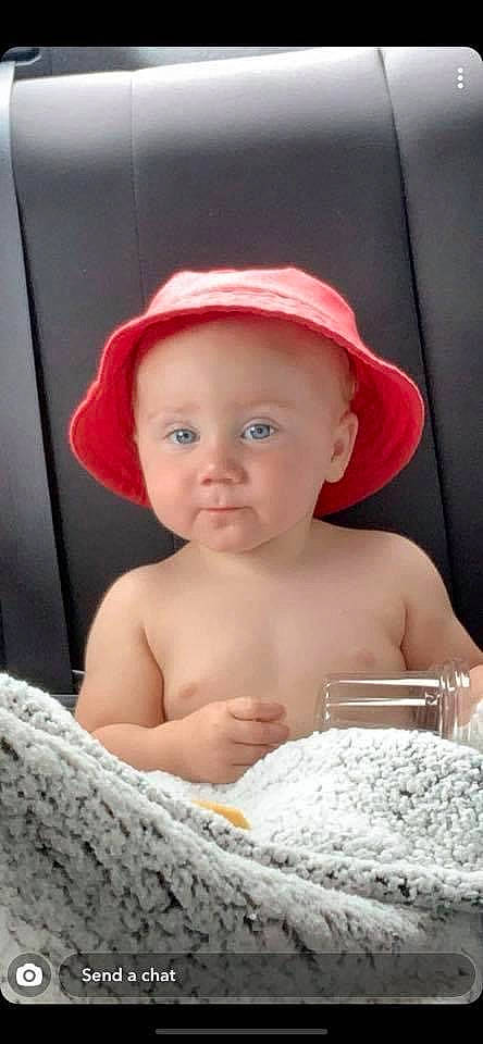 Craig joined the competition — help win amazing prizes! baby, baby_toddler_clothing, blond, cap, cheek, child, eye, eyebrow, eyelash, face, fashion_accessory, finger, happy, hat, lip, person, product, skin, smile, sun_hat