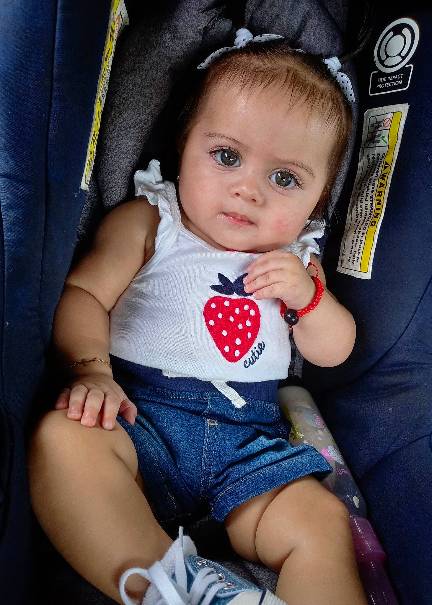 Elaine joined the competition — help win amazing prizes! abdomen, baby, baby_carriage, baby_in_car_seat, baby_products, baby_toddler_clothing, cheek, child, eye, finger, hand, leg, person, product, sitting, skin, toddler