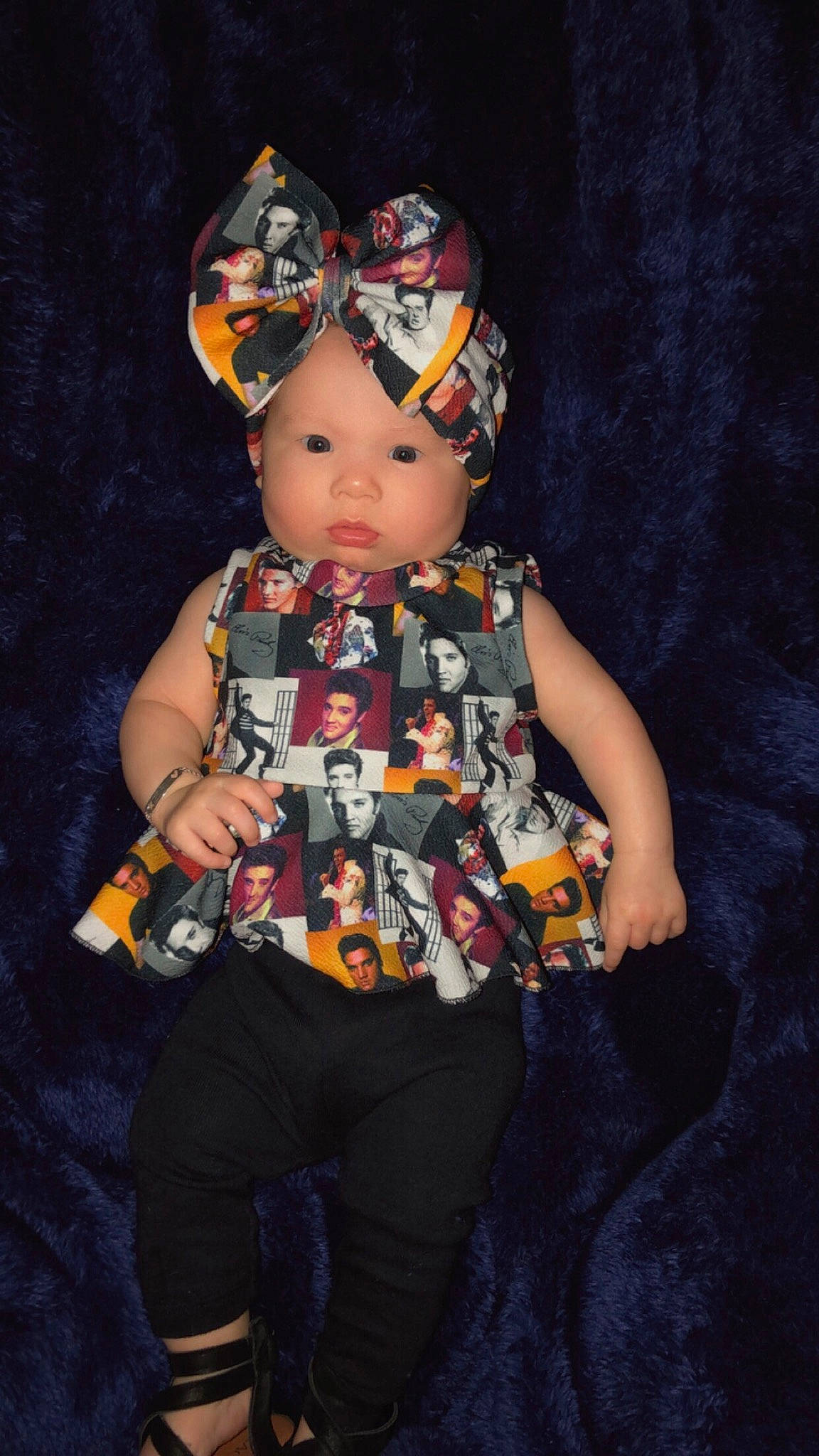 Finley joined the competition — help win amazing prizes! baby, baby_toddler_clothing, beanie, cap, carmine, child, costume, doll, dress, event, fashion_accessory, fashion_design, fun, goggles, headgear, headwear, joy, pattern, person, personal_protective_equipment