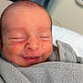 Crue is registered to the contest to win money with this photo: newborn, baby, infant, sleeping, smile, blanket, gray, soft, face, closeup, cute, wrapped, cozy, indoors, child, toddler, peaceful, portrait, head, skin