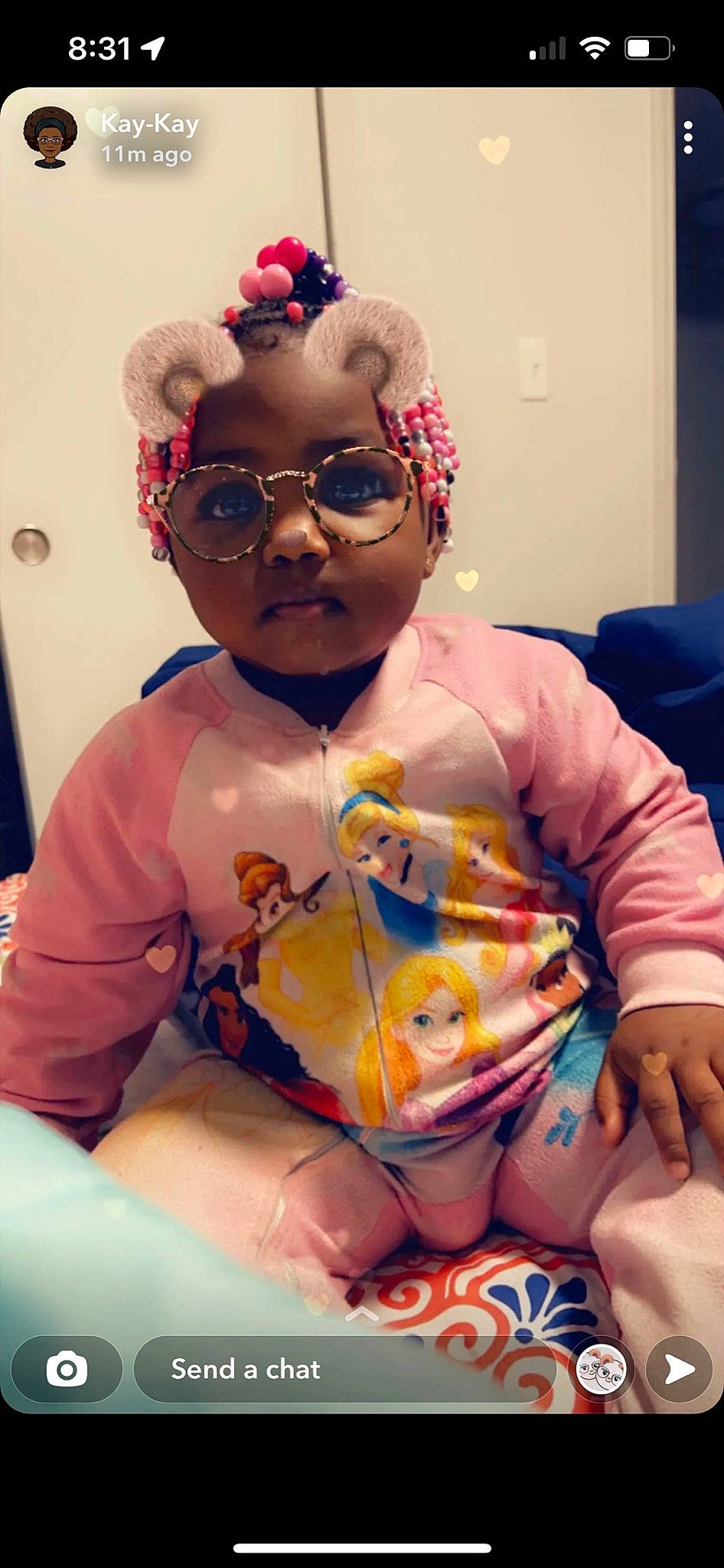 Zaleah joined the competition — help win amazing prizes! art, baby, chest, child, event, eyewear, facial_expression, fun, glasses, goggles, happy, mammal, mouth, person, personal_protective_equipment, pink, skin, sunglasses, thigh, toddler