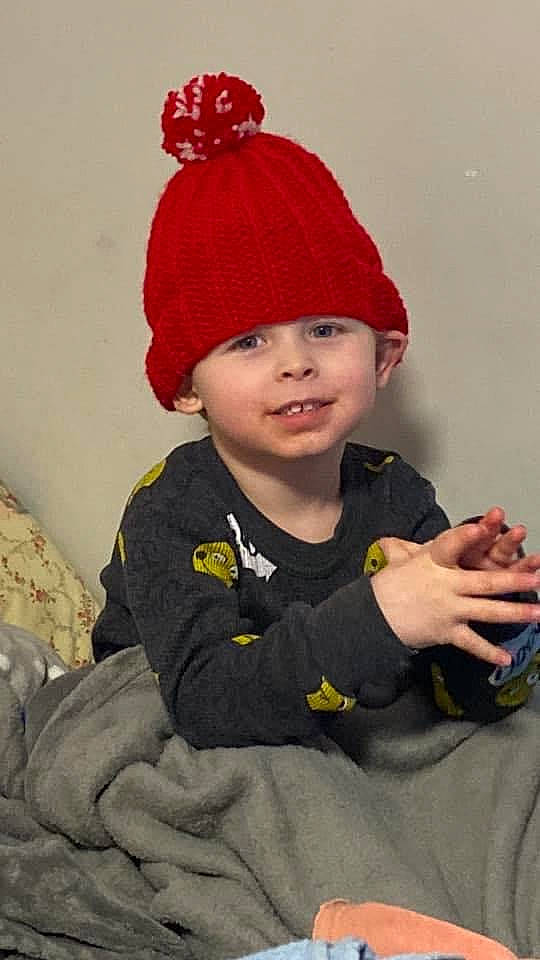Lincoln joined the competition — help win amazing prizes! baby, baby_toddler_clothing, cap, cheek, child, chin, eye, face, head, headgear, headwear, human_body, jacket, joy, knit_cap, lip, outerwear, person, plant, sleeve