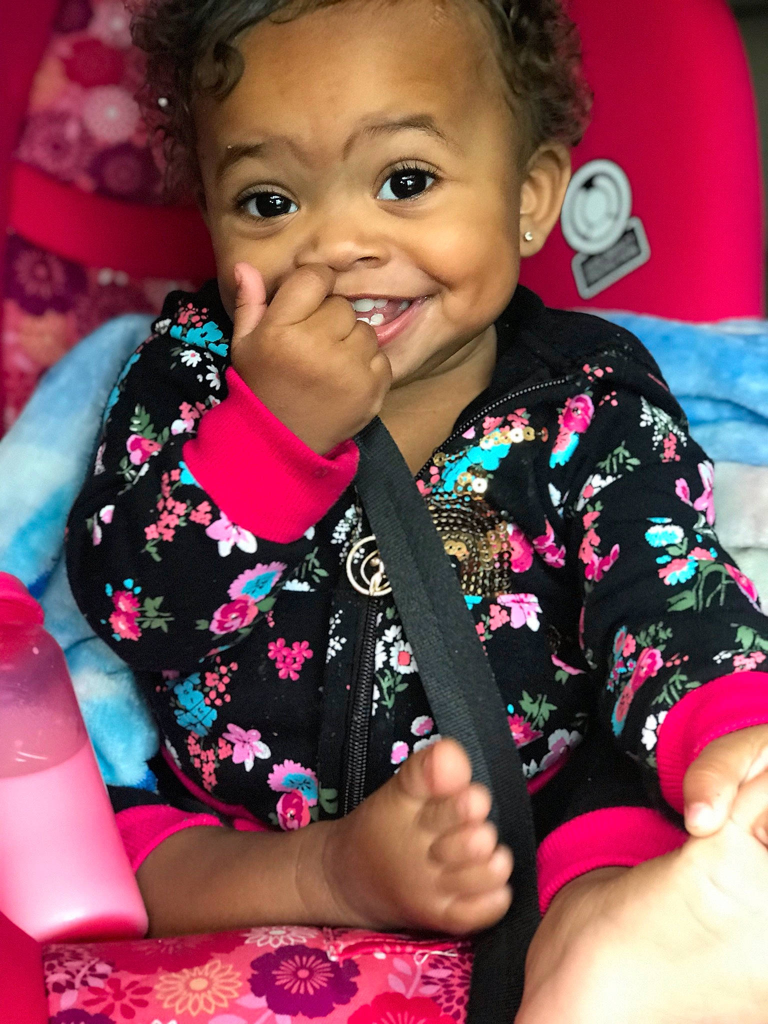 Alanna joined the competition — help win amazing prizes! adaptation, cheek, child, face, finger, fun, happy, head, joy, lip, person, pink, play, sitting, skin, smile, toddler