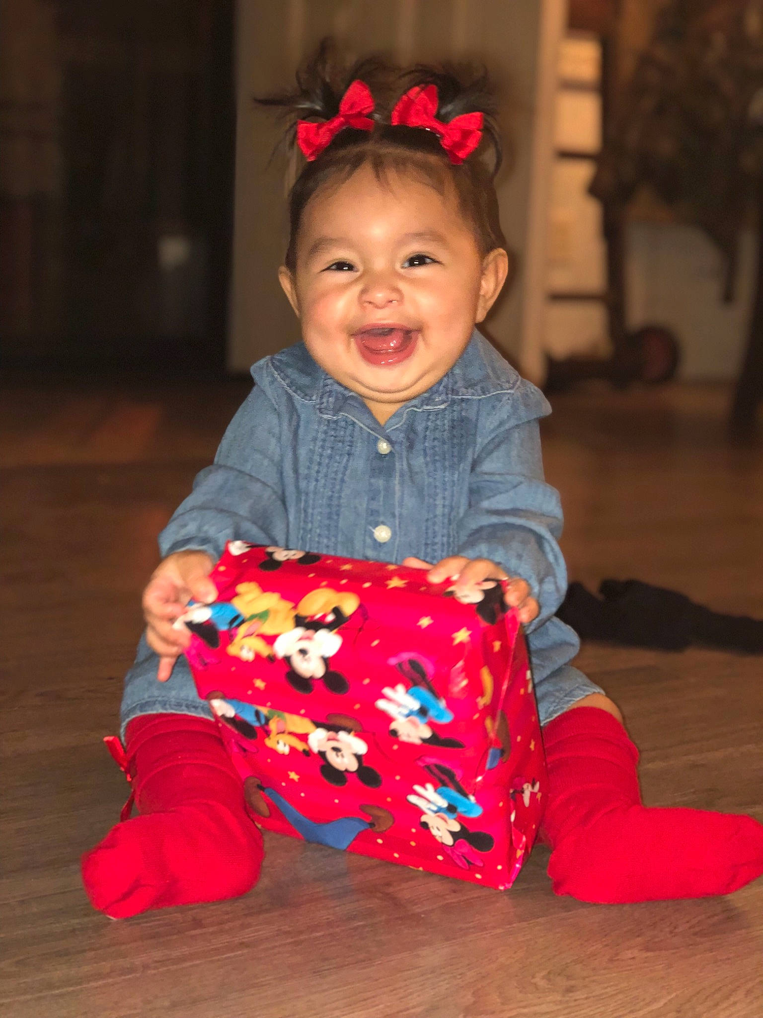Zoee joined the competition — help win amazing prizes! child, christmas, costume, day, event, fun, girl, holiday, infant, person, play, product, red, sitting, smile, textile, toddler, tradition