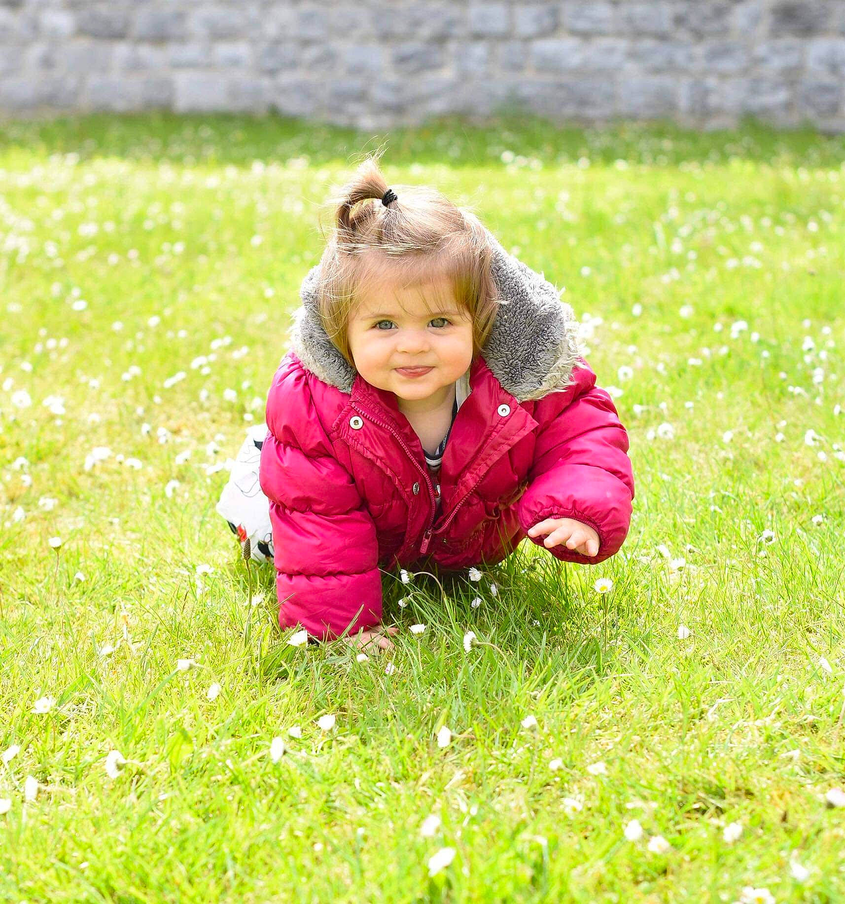 Lylla Devismes participe au concours pour gagner de l'argent avec cette photo : baby, baby_toddler_clothing, field, flower, flowering_plant, fun, grass, grass_family, grassland, groundcover, happy, joy, lawn, meadow, people_in_nature, person, petal, plant, prairie, smile