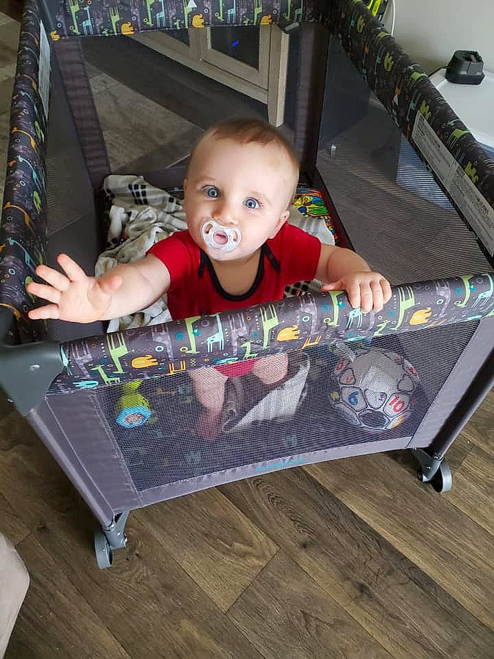 Everett joined the competition — help win amazing prizes! baby, box, child, floor, flooring, fun, gadget, hardwood, leisure, person, plant, play, product, recreation, sitting, smile, technology, toddler, toy, toy_vehicle