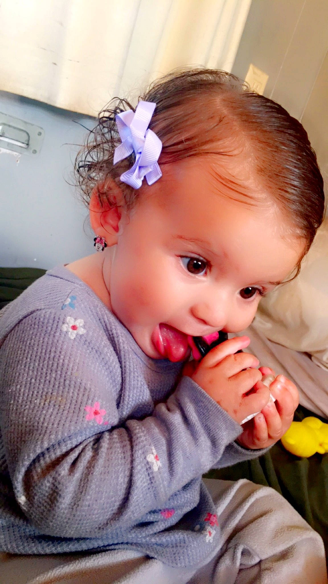 Maya joined the competition — help win amazing prizes! baby, baby_toddler_clothing, cheek, child, chin, clothing, dress, ear, eye, eyelash, happy, headband, iris, jewellery, lip, nose, person, pink, plant, skin