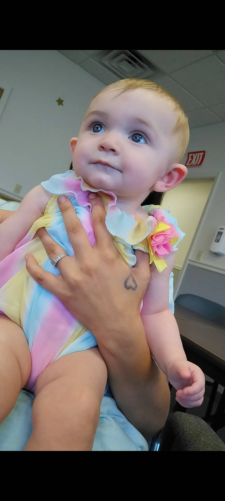 Heaven is registered to the contest to win money with this photo: baby, baby_toddler_clothing, cheek, eyebrow, eyelash, finger, gesture, hand, human_body, iris, lip, mouth, nail, neck, nose, person, pink, shoulder, skin, thigh