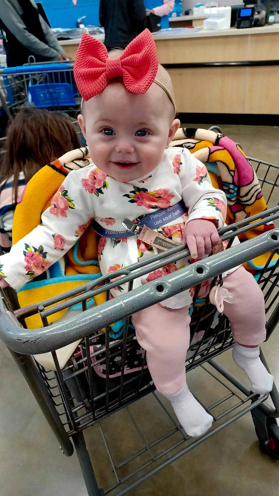 Delilah is registered to the contest to win money with this photo: baby, baby_carriage, baby_products, baby_toddler_clothing, child, costume, event, fun, happy, headwear, joy, pattern, person, photograph, photography, pink, product, sitting, sleeve, smile