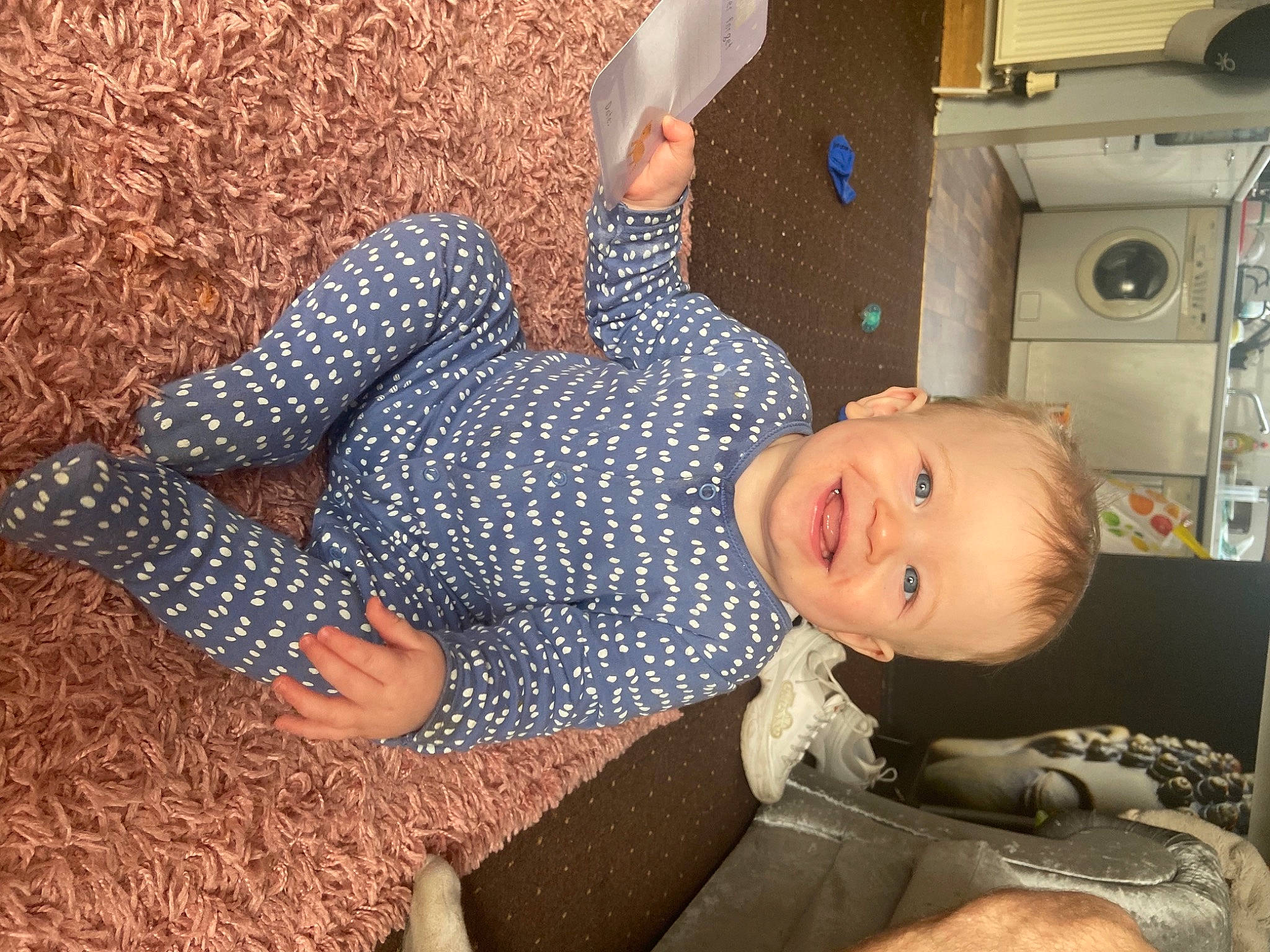 Luka joined the competition — help win amazing prizes! arm, child, comfort, elbow, floor, flooring, fun, hairstyle, happy, home_appliance, human_leg, joy, kitchen_appliance, knee, leg, pattern, person, smile, thigh, toddler