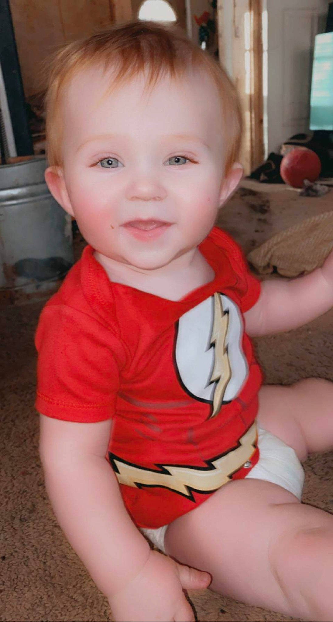 Jamison joined the competition — help win amazing prizes! arm, baby_toddler_clothing, cheek, child, chin, eyelash, facial_expression, finger, human_body, iris, joint, mouth, muscle, neck, nose, person, skin, sleeve, smile, thigh