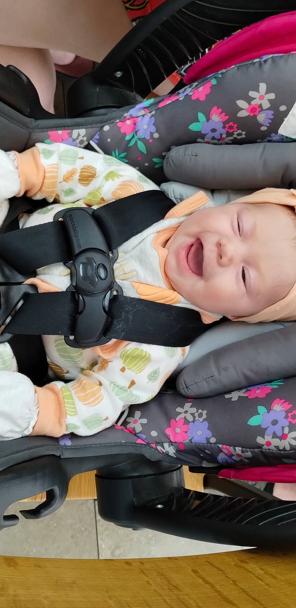 Lilyanna joined the competition — help win amazing prizes! baby, baby_carriage, baby_products, baby_toddler_clothing, car_seat, child, comfort, headwear, linens, nap, pattern, person, room, sleep, sleeve, smile, toddler