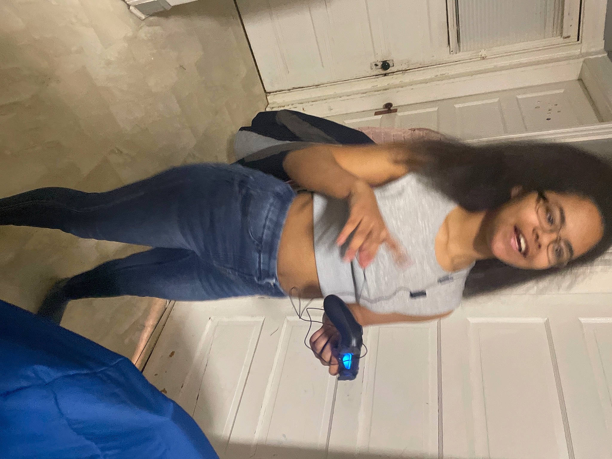 Savanna Perkins is registered to the contest to win money with this photo: abdomen, automotive_design, comfort, denim, elbow, flooring, fun, hip, human_leg, joint, joy, knee, leg, person, personal_luxury_car, shoulder, smile, t_shirt, thigh, trunk