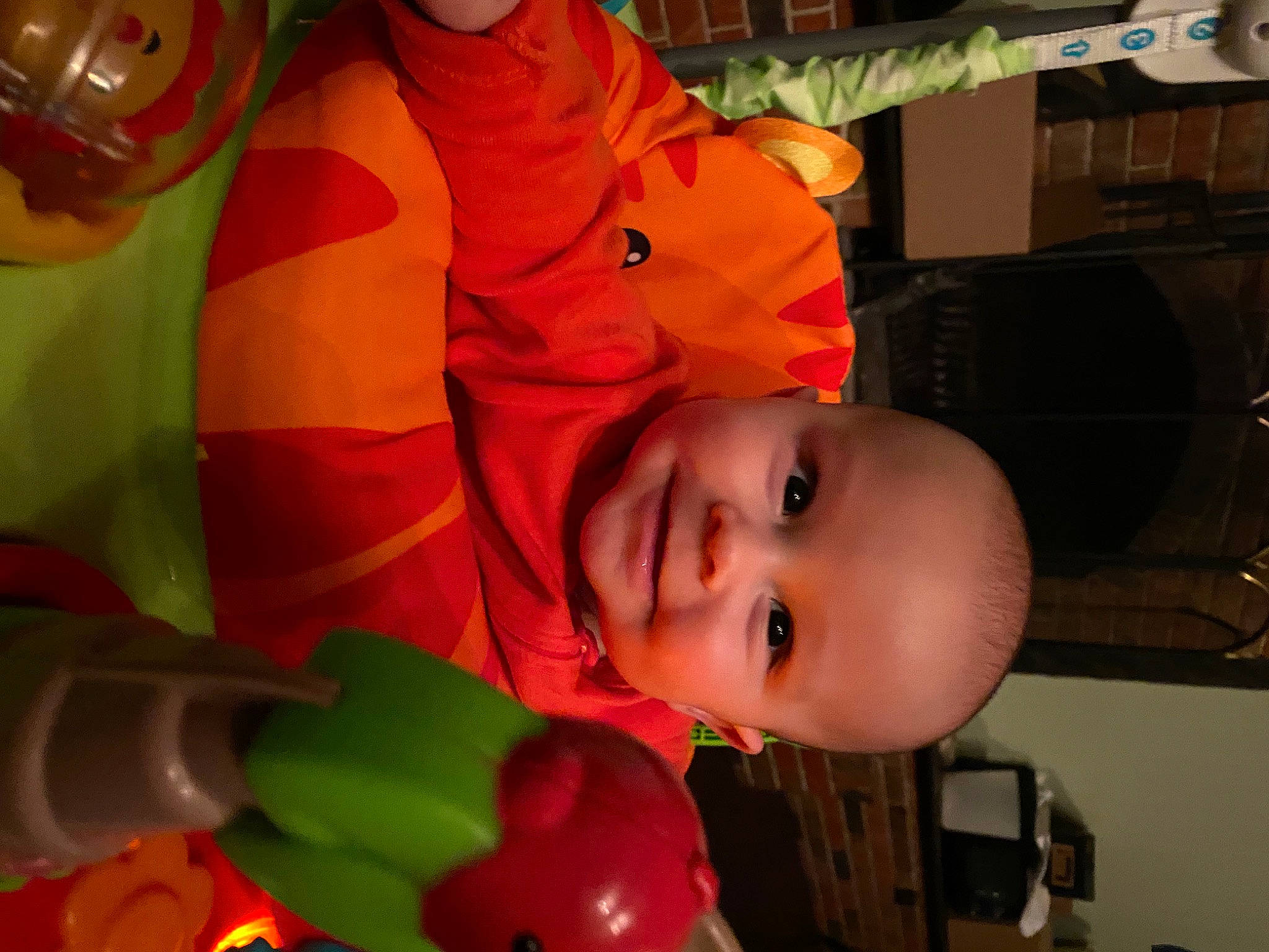 Gatlin joined the competition — help win amazing prizes! baby, baby_products, cheek, child, event, fun, happy, head, joy, leisure, mouth, nose, orange, party, party_supply, person, plant, play, smile, t_shirt