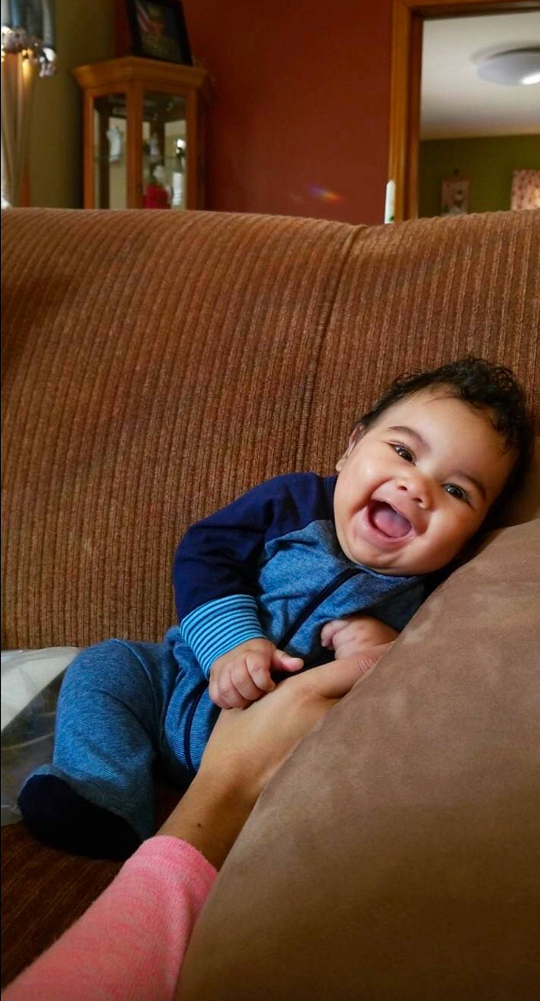 Josiah Navarro joined the competition — help win amazing prizes! baby, child, comfort, finger, leg, nap, person, smile, thumb, toddler